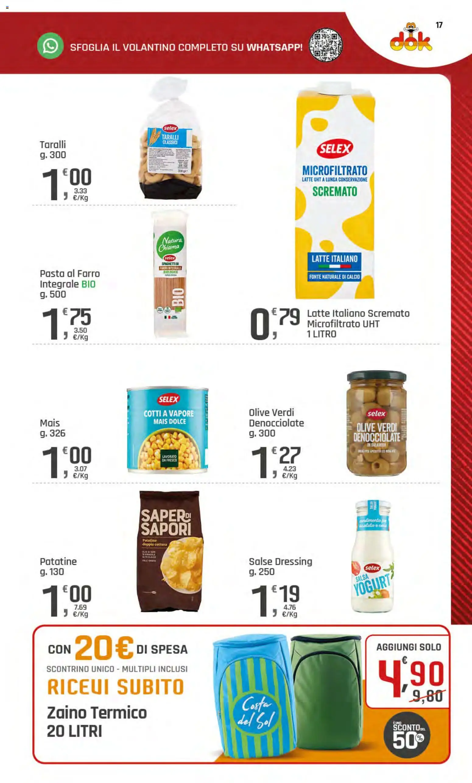 Volantino DOK del 28.05.2026 | Pagina: 17 | Prodotti: Yogurt, Salsa, Latte, Olive