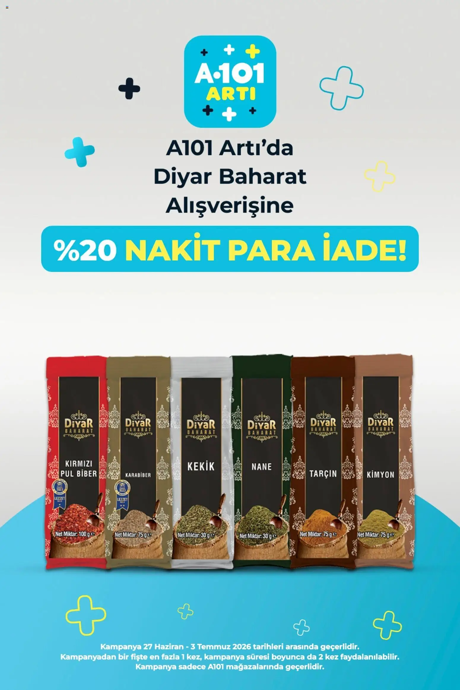 A101 - Arti - 27 Haziran 2026 tarihinden itibaren geçerlidir | Sayfa: 4 | Ürünler: Karabiber, Biber, Kekik, Nane