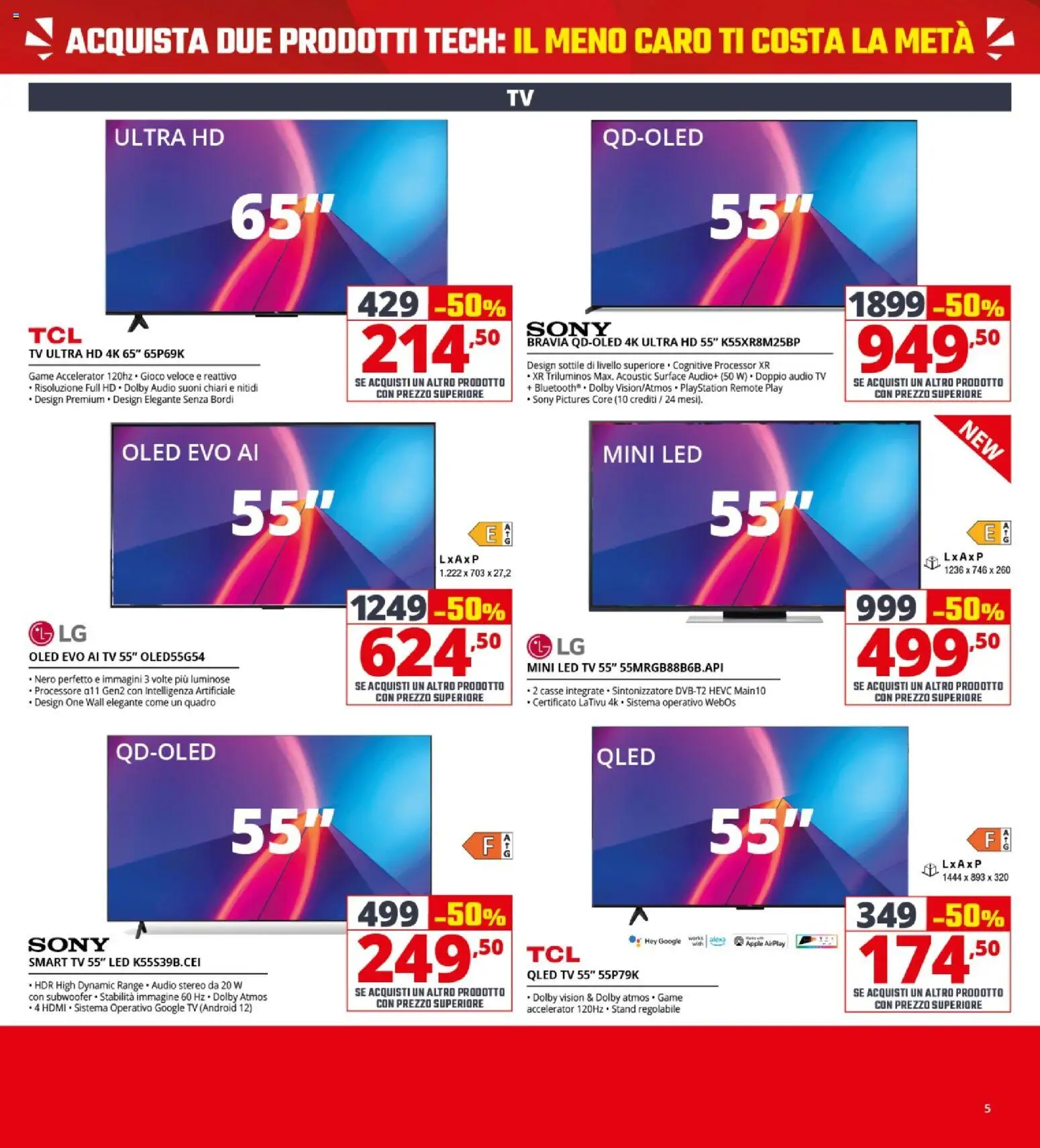 Volantino Comet del 21.05.2026 | Pagina: 5 | Prodotti: smart TV, TV, Audio