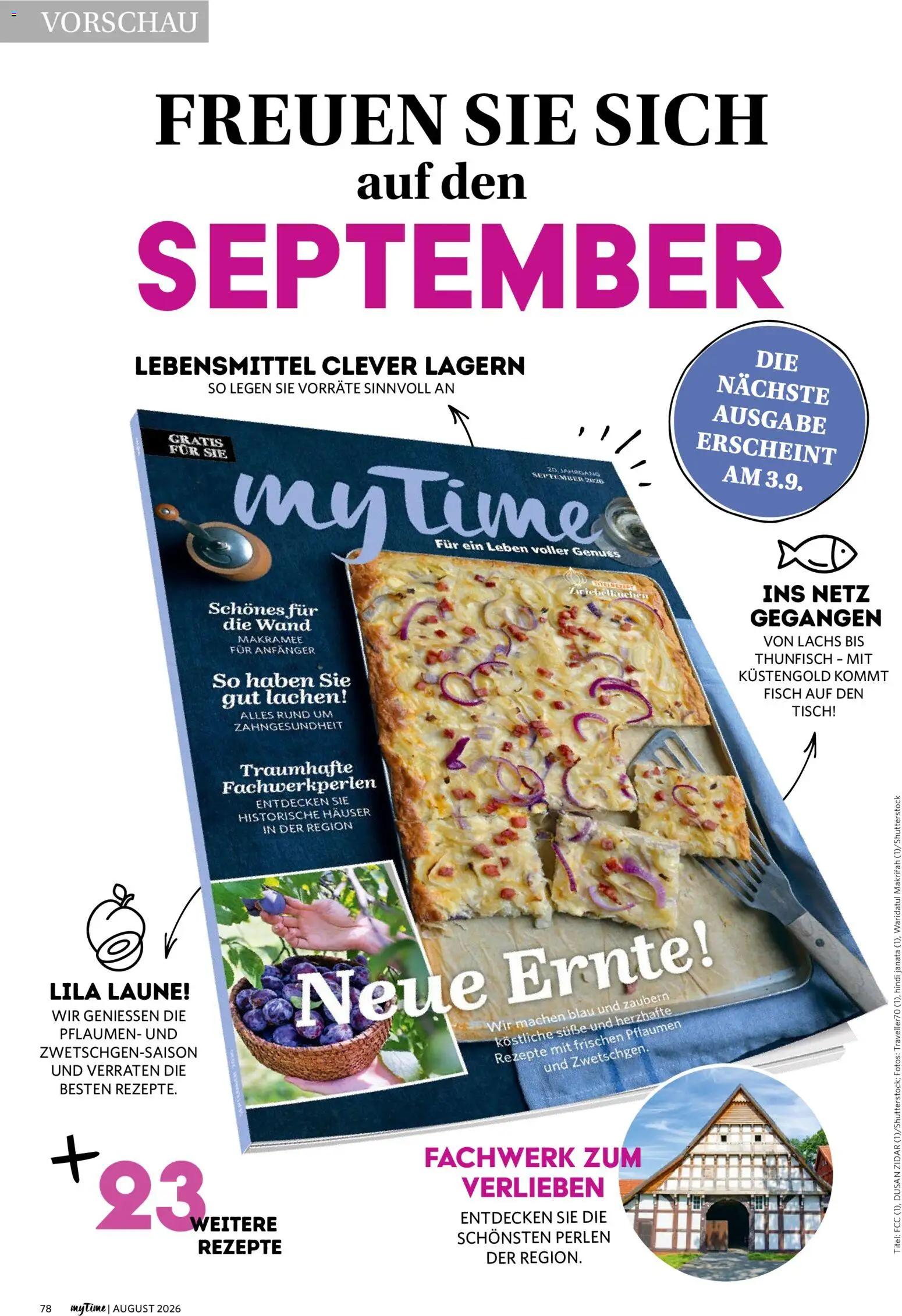 Famila Nordwest myTime August 2026 – gültig ab 01.08.2026 | Seite: 78 | Produkte: Pflaumen, Thunfisch, Fisch, Lachs