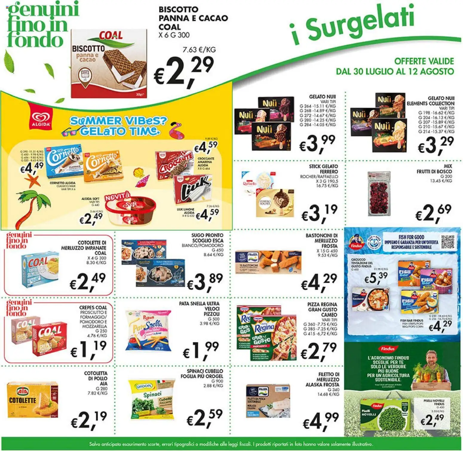 Volantino Coal del 30/07/2026 | Pagina: 9 | Prodotti: Pollo, Gelato, Spinaci, Amarena