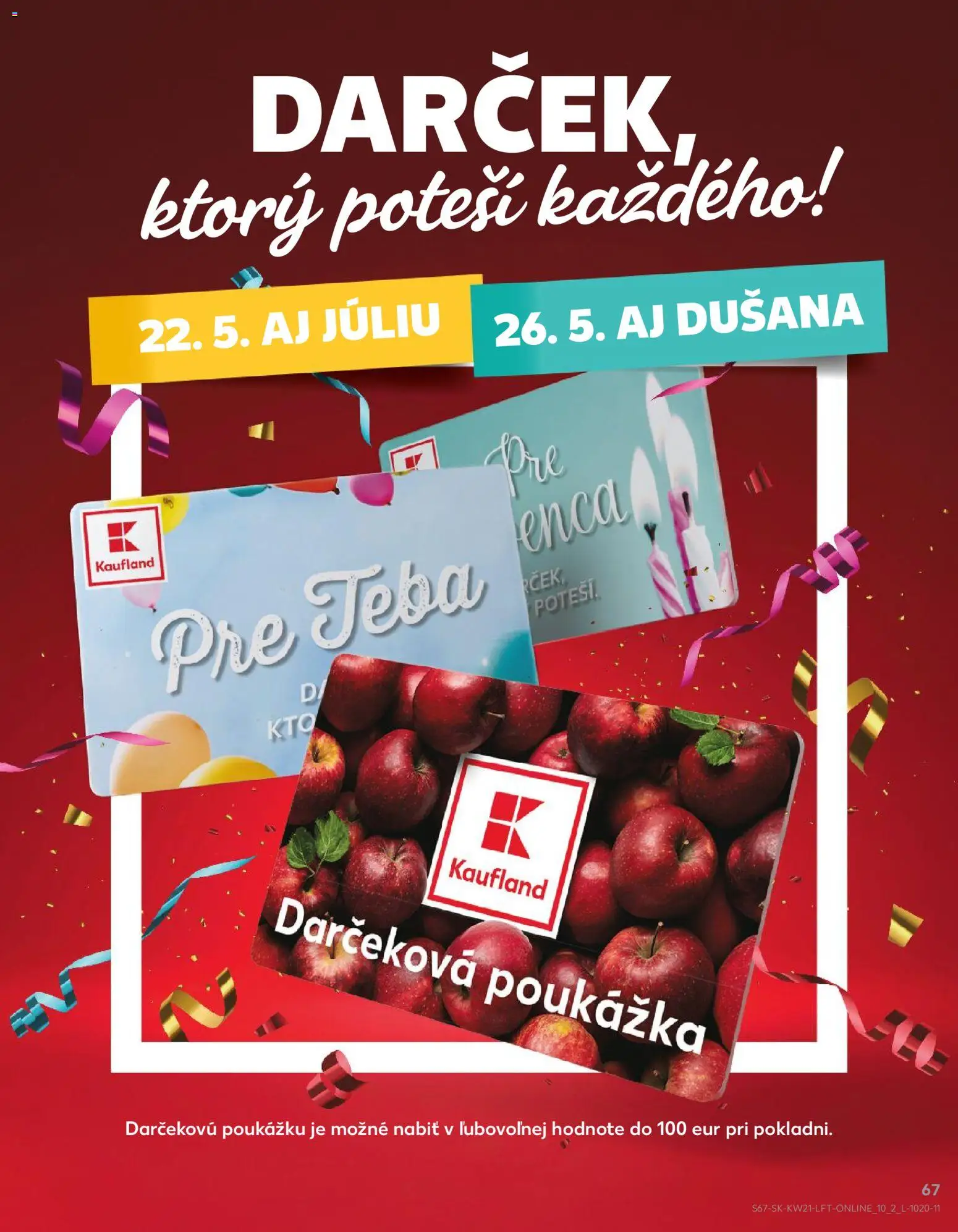 Kaufland SK akciós ujság - amely érvényes a következő dátumtól: 21.05.2026 | Oldal: 67