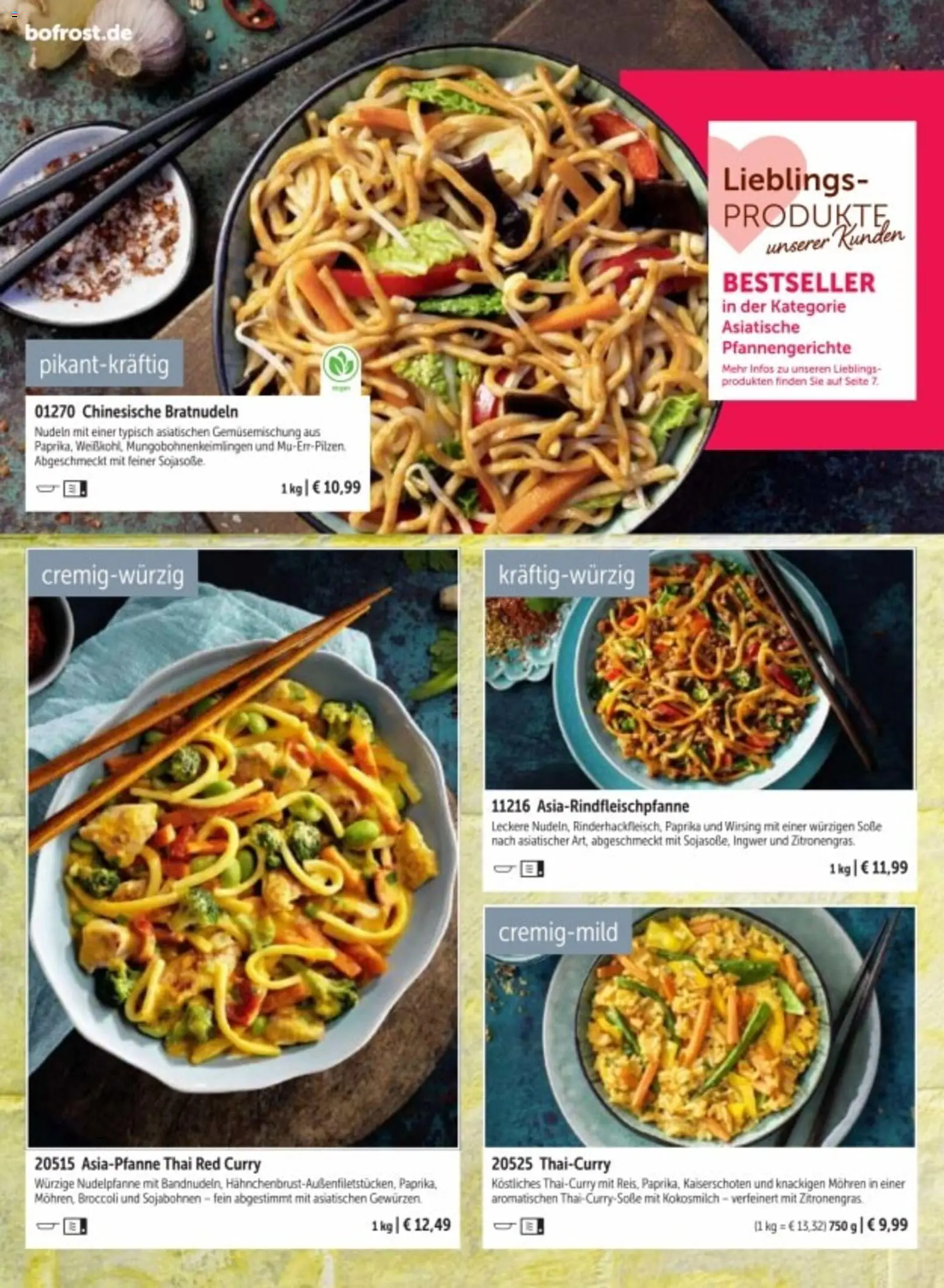 Bofrost Katalog – gültig ab 06.03.2026 | Seite: 102 | Produkte: Mohren, Paprika, Kokosmilch, Nudeln