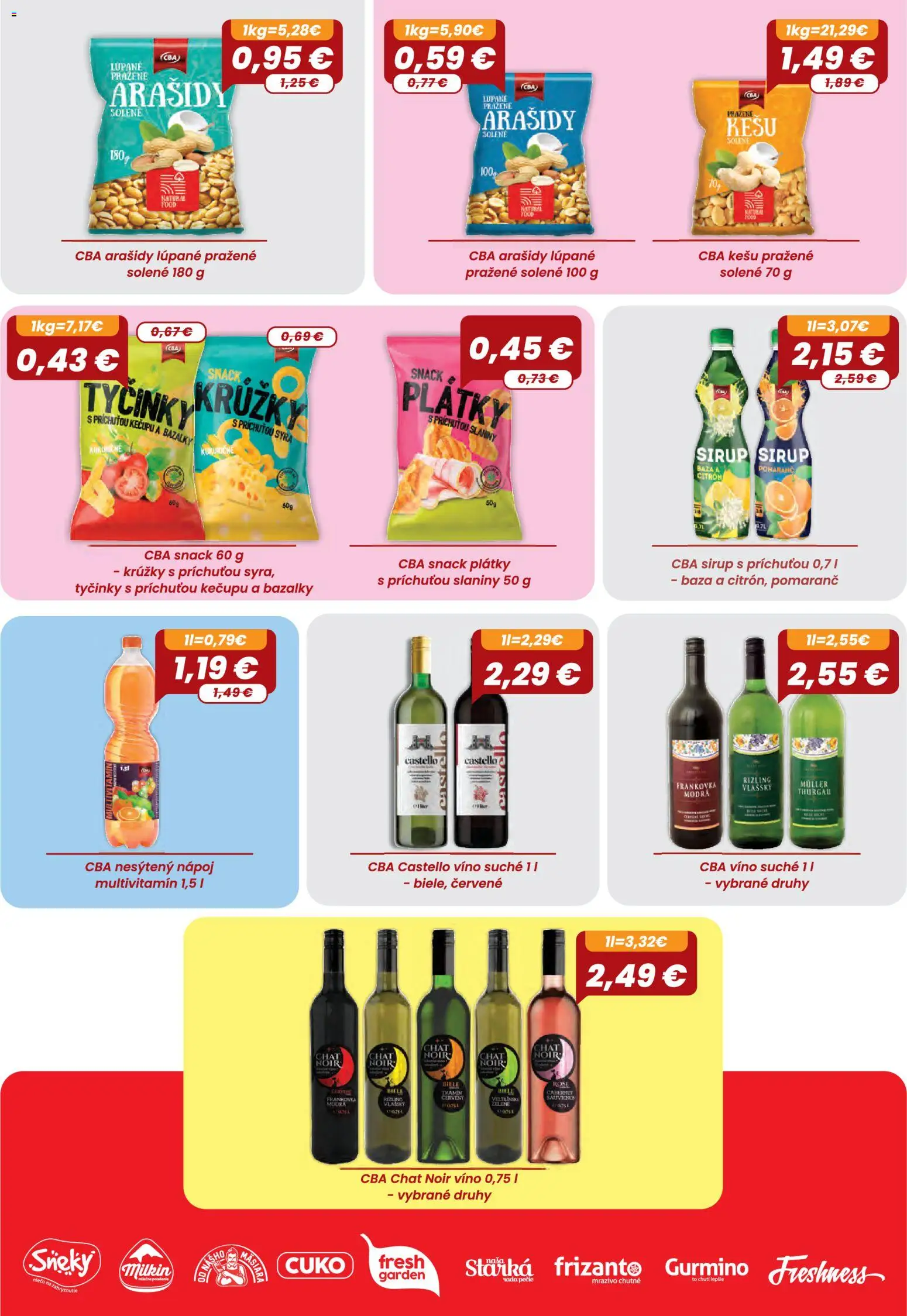 Nové Nitrazdroj akcie – leták je platný od 06.08.2026 | Strana: 29 | Produkty: Víno, Arašidy