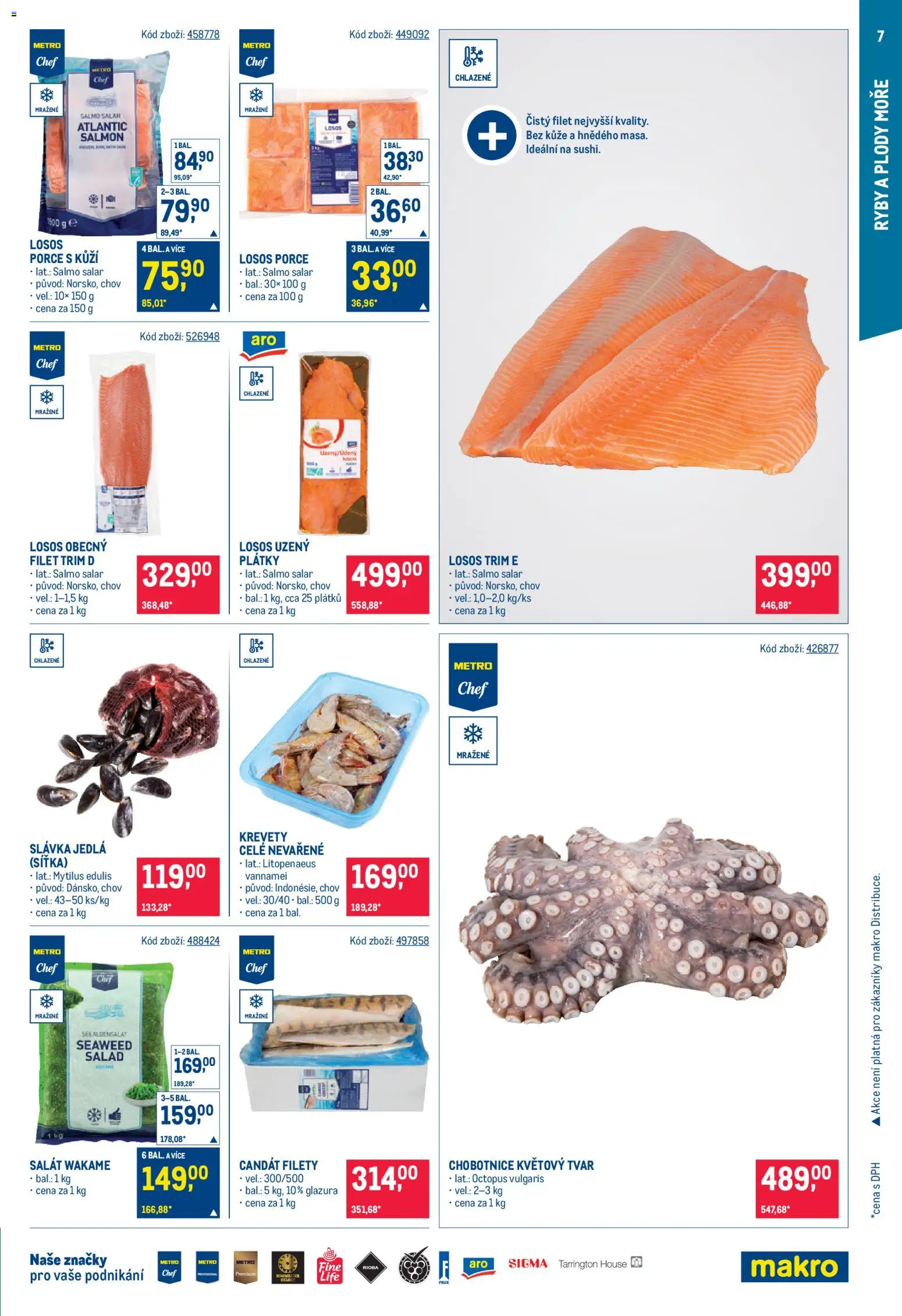Makro leták - Gastronomie od 12.08.2026 | Strana: 7 | Produkty: Losos, Candát, Wakame, Losos uzený