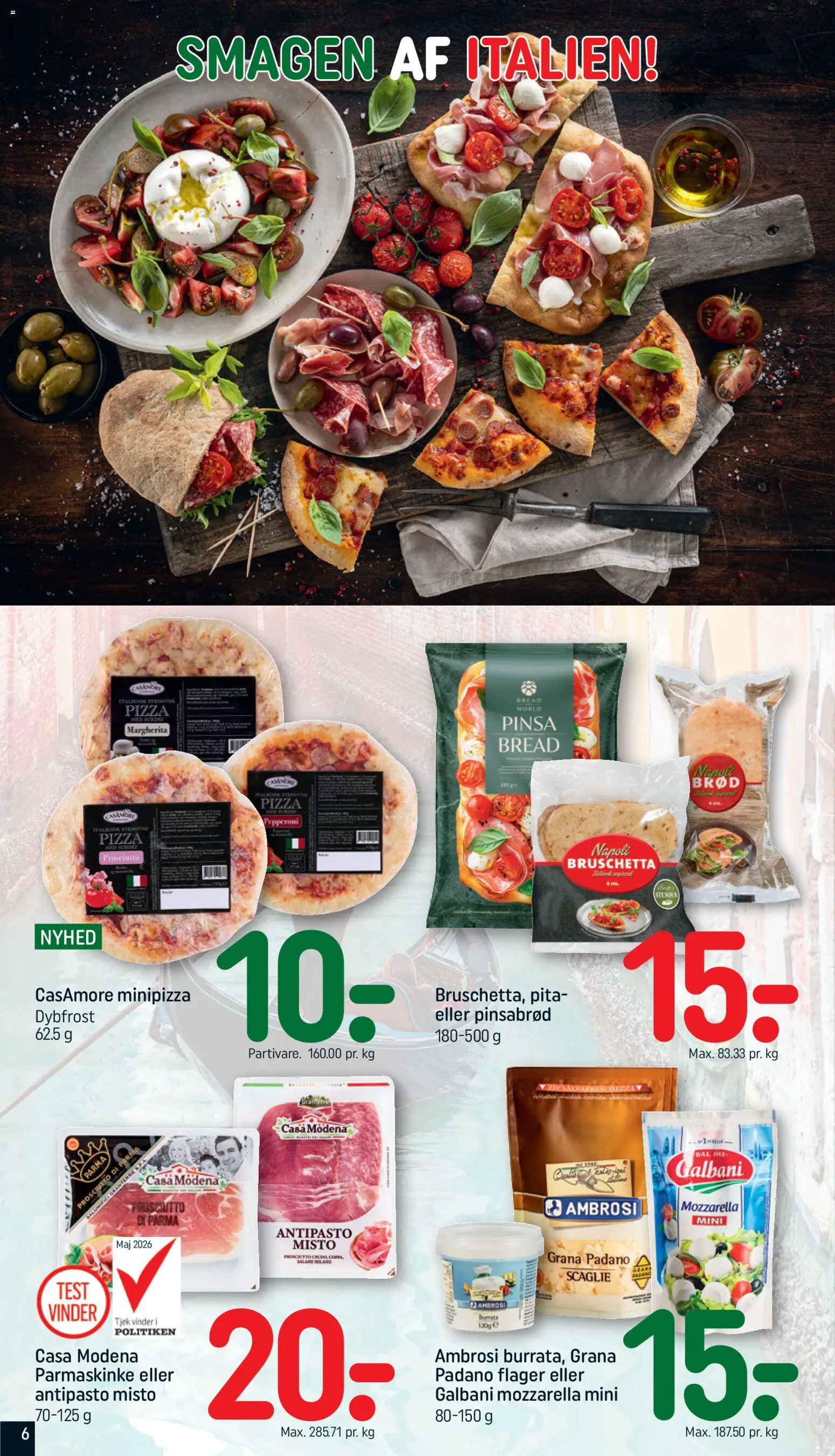 Rema 1000 tilbudsavis – gyldig fra 26/07/2026 | Side: 6 | Produkter: Brød, Pizza, Mozzarella, Cebola