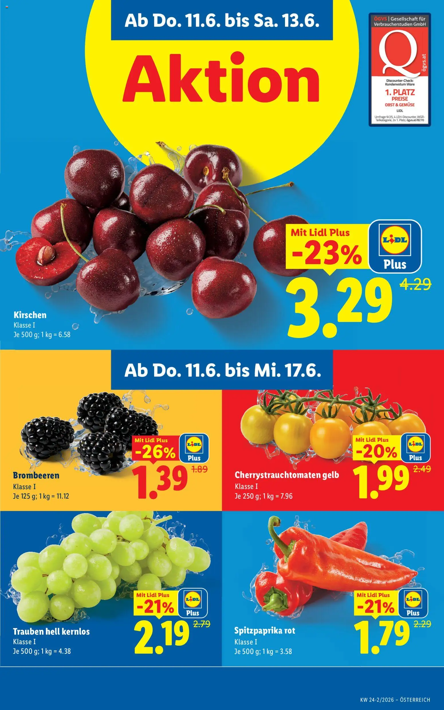 Lidl Flugblatt gültig ab 11.06.2026 | Seite: 7 | Produkte: Gemüse, Obst
