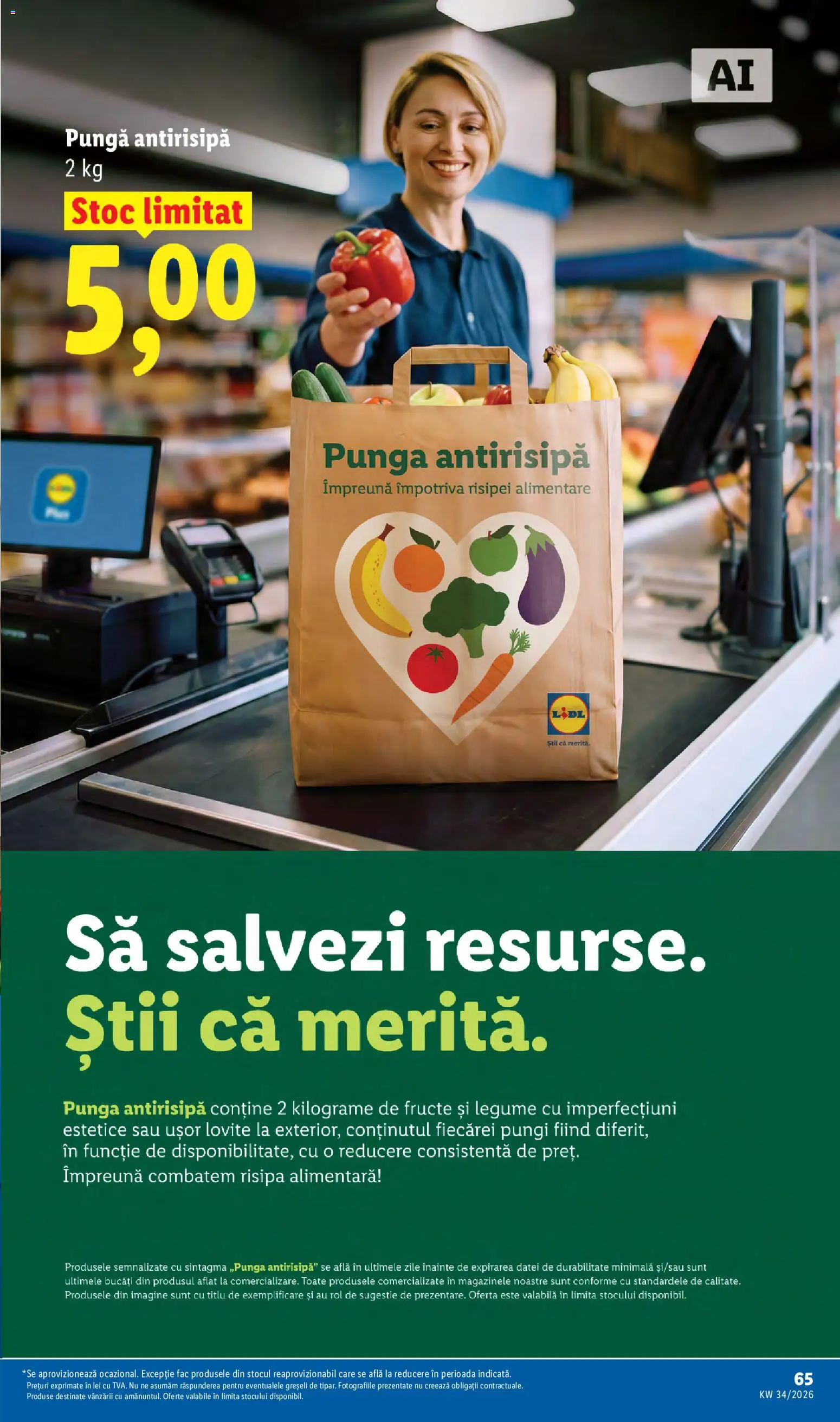 Noul catalog Lidl – valabil de la 17.08.2026 | Pagină: 65 | Produse: Pungă, Legume, Fructe
