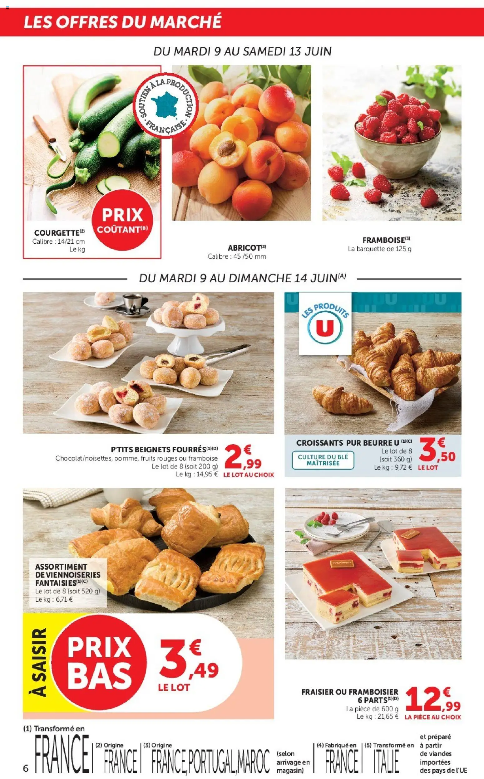 {H1} | Page: 6 | Produits: Framboise, Fraisier, Viennoiseries, Beurre