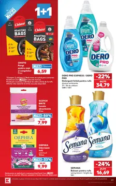 Ofertele Kaufland valabile de la 07.10.2026 | Pagină: 61 | Produse: Aplică, Balsam, Balsam pentru rufe, Lavete