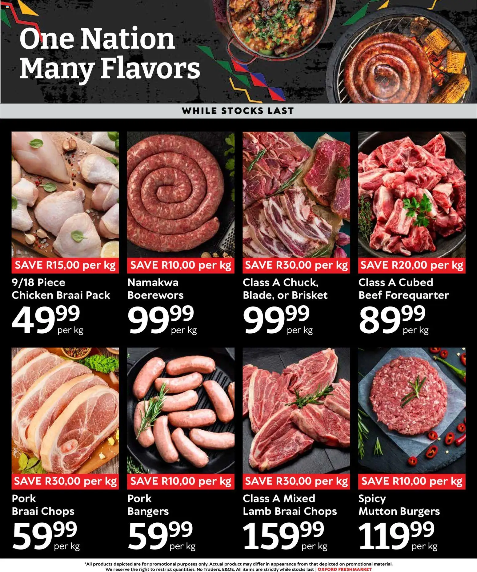 New Oxford Freshmarket catalogue – valid from 16/09/2026 | Page: 2 | Products: Boerewors, Chicken, Pork, Burgers