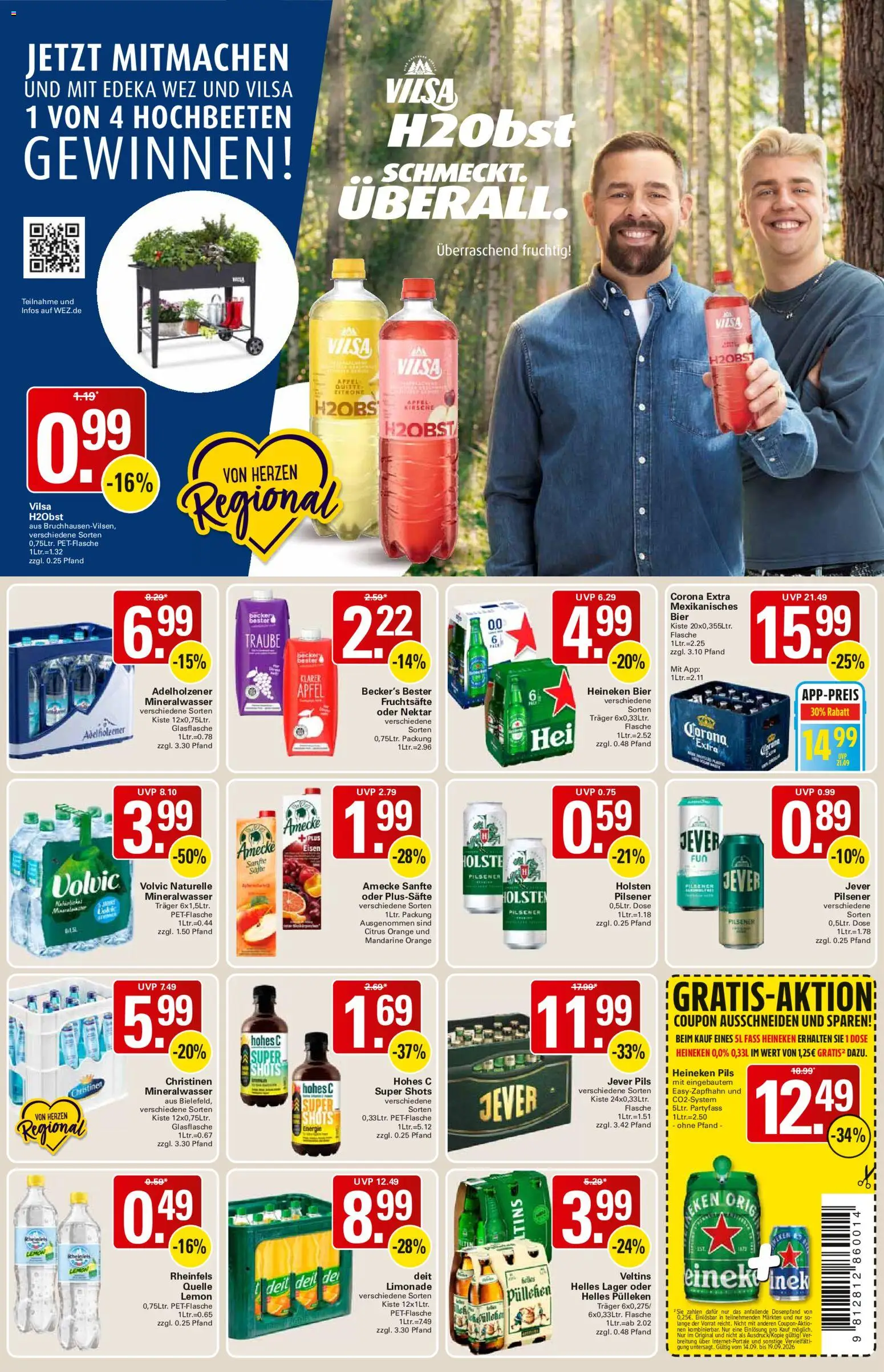 WEZ Prospekt – gültig ab 14.09.2026 | Seite: 13 | Produkte: Helles pulleken, Pils, Äpfel, Zitrone