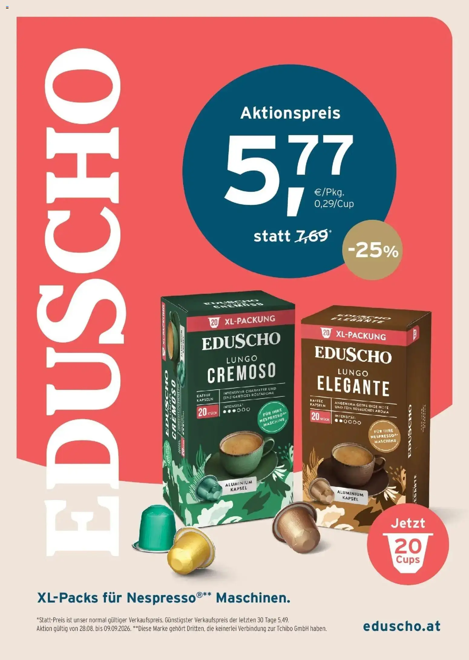 Tchibo Eduscho - Tchibo Magazin von 20.08.2026 - Aktuelle Angebote | Seite: 28 | Produkte: Kaffee