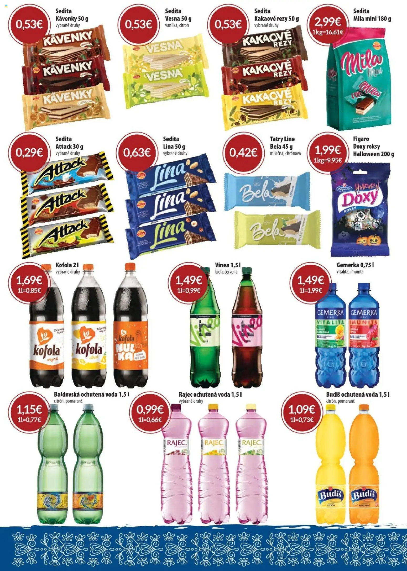 Nové Sintra akcie – leták je platný od 01.10.2026 | Strana: 6 | Produkty: Kofola, Voda, Baldovská, Vinea