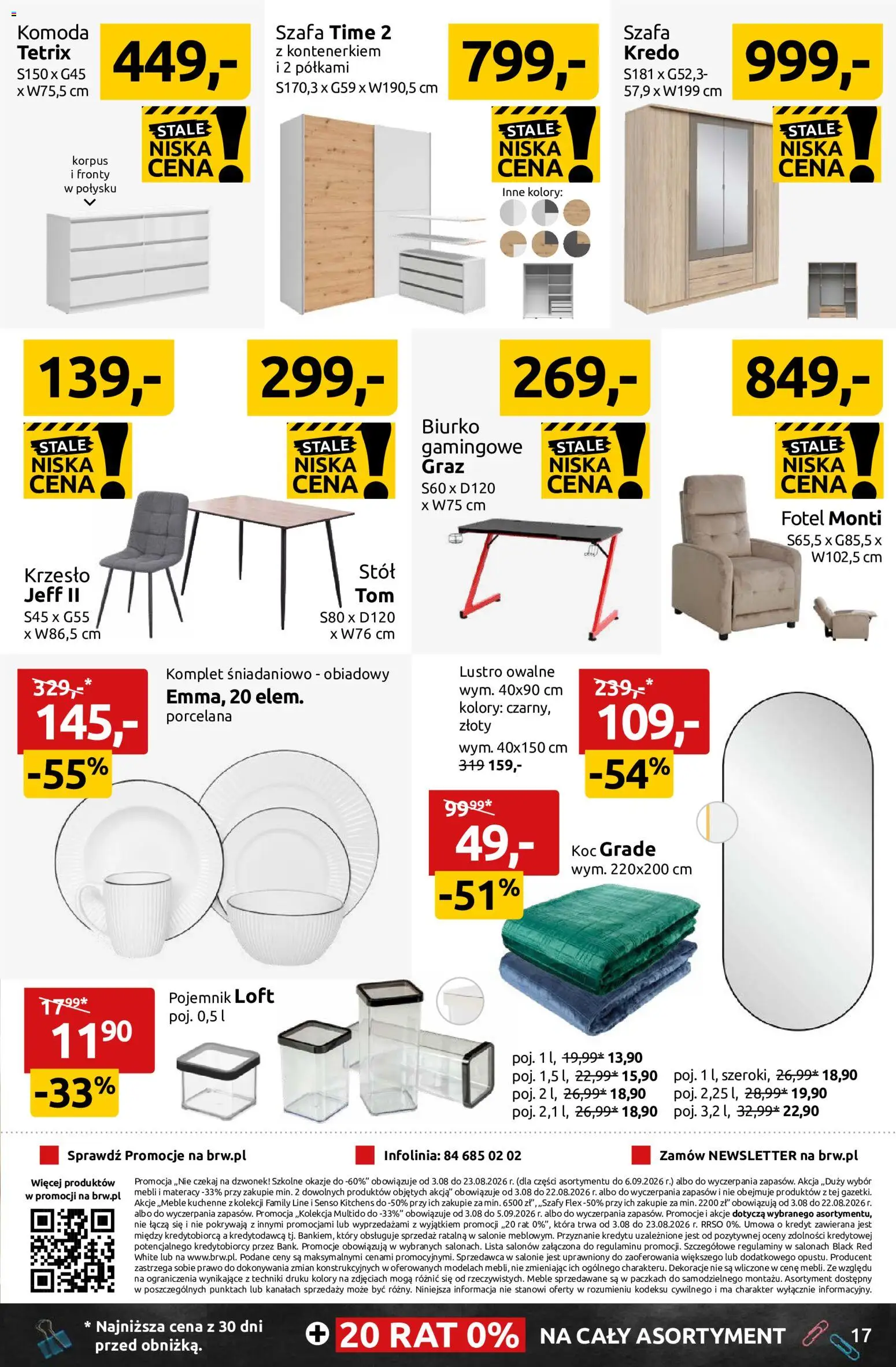 Black Red White promocje od 03.08.2026 | Strona: 17 | Produkty: Komoda, Stół, Krzesło, Lustro