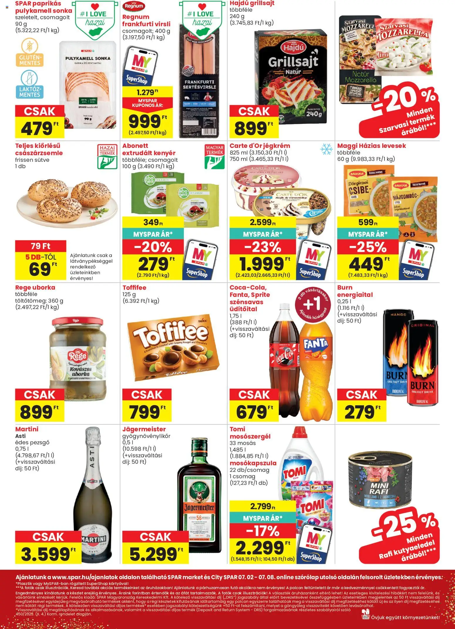 Spar Market akciós ujság - amely érvényes a következő dátumtól: 2026.07.02. | Oldal: 2 | Termékek: Energiaital, Grillsajt, Kenyér, Uborka