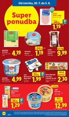 Lidl katalog akcije – veljaven od 30.07.2026 | Stran: 6 | Izdelki: Kos, Sir, Jajca, Sunka