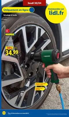 LIDL - Prévisualisation de PARKSIDE Clé à chocs pneumatique, Dans une mallette de rangement L'unité. Vitesse nominale: 7000 tr/min Couple max.: 850 Nm valide à partir de 30.04.2026 | Page: 33