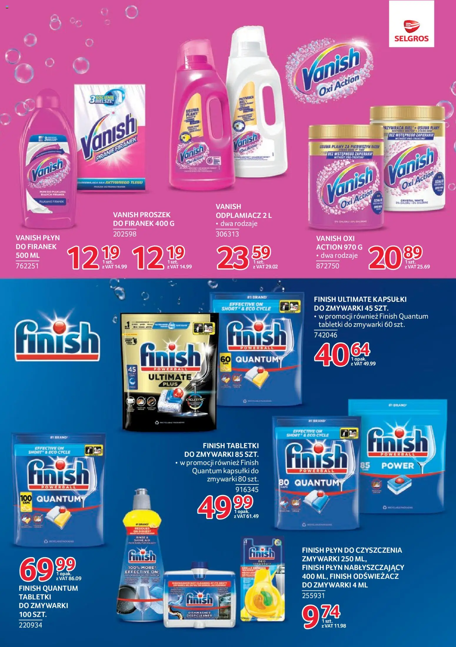 Selgros cash&carry gazetka - Markowe Produkty od 08.10.2026 | Strona: 24 | Produkty: Odświeżacz, Vanish, Proszek, Tabletki do zmywarki