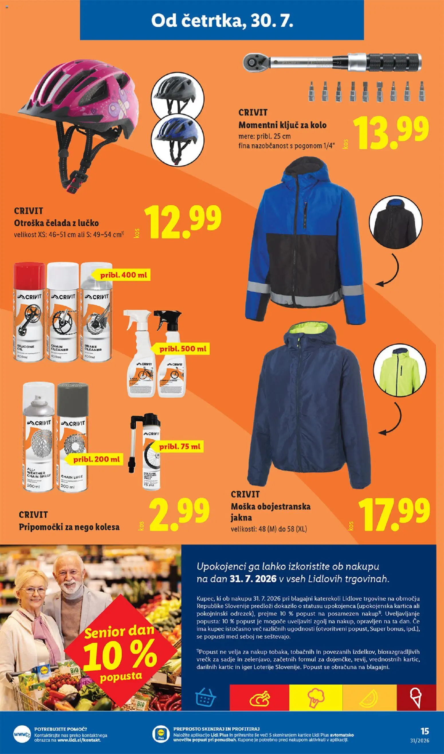 Novi Lidl katalog ponudbe – veljaven od 30.07.2026 | Stran: 29 | Izdelki: Med, Jakna, Sadje, Čelada