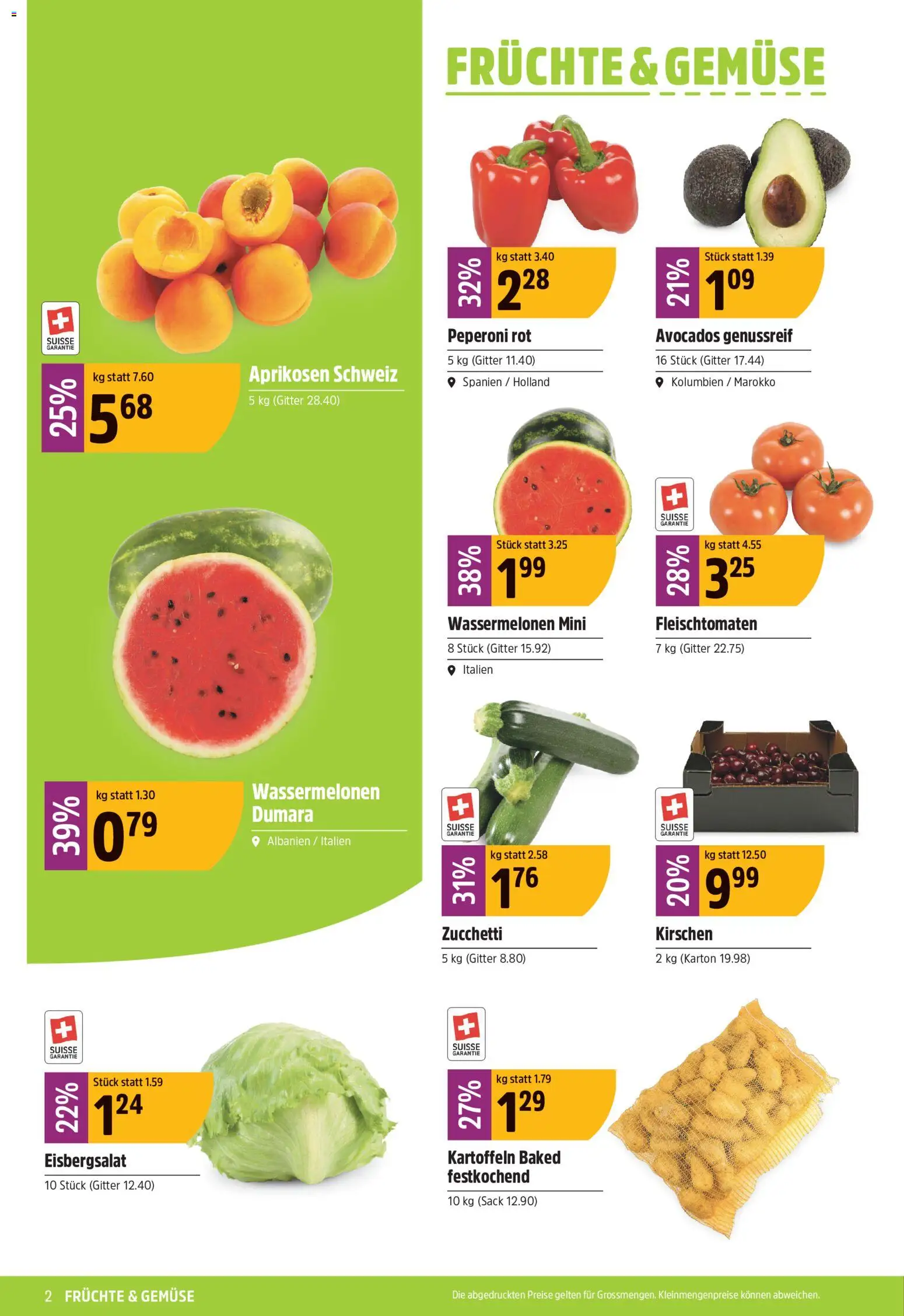TopCC aktionen – gültig ab 13.07.2026 | Seite: 2 | Produkte: Gitter, Kirschen, Gemüse, Früchte
