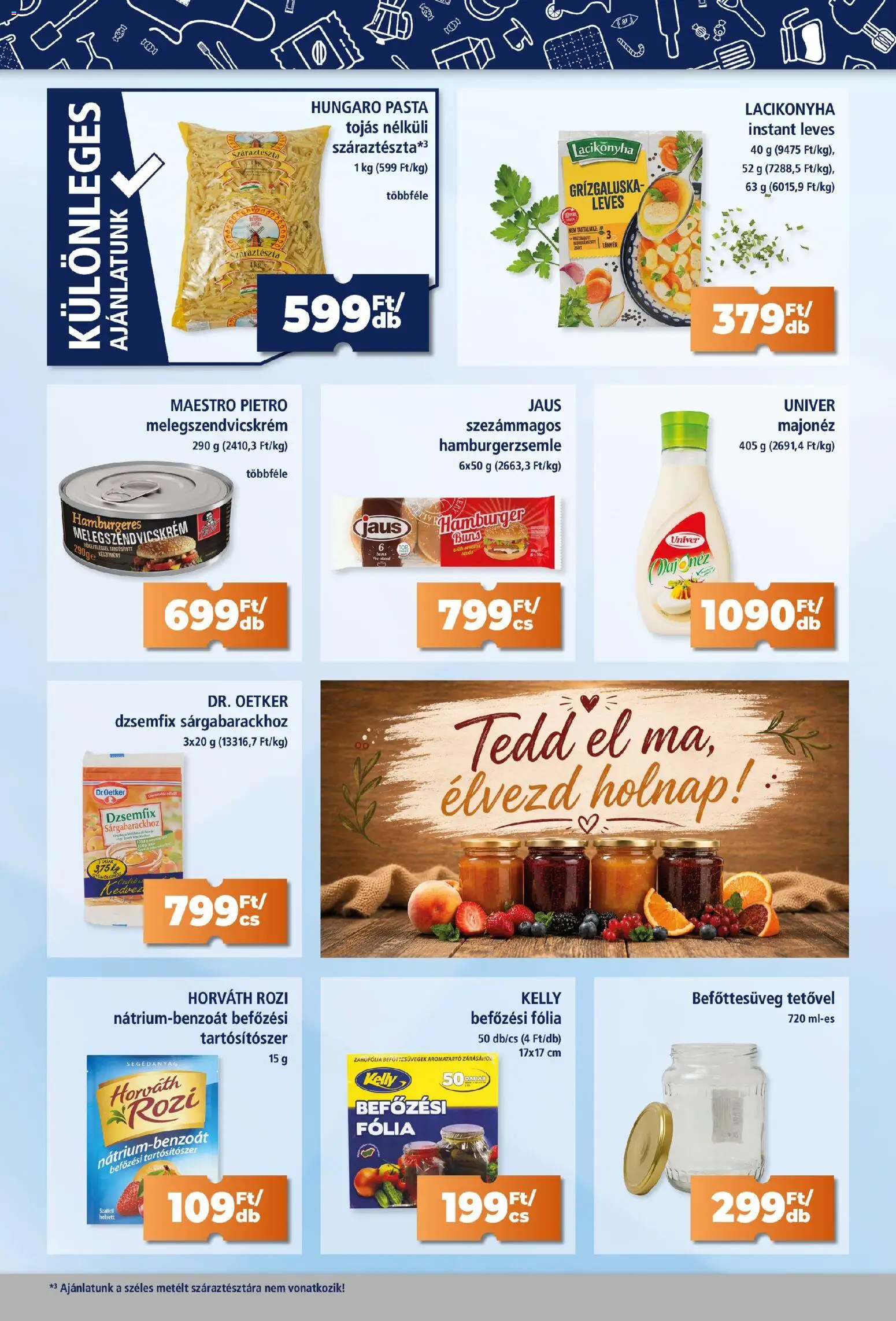 Goods Market akciós ujság - amely érvényes a következő dátumtól: 04.06.2026 | Oldal: 4 | Termékek: Hamburgerzsemle, Dzsemfix, Tányér, Majonéz
