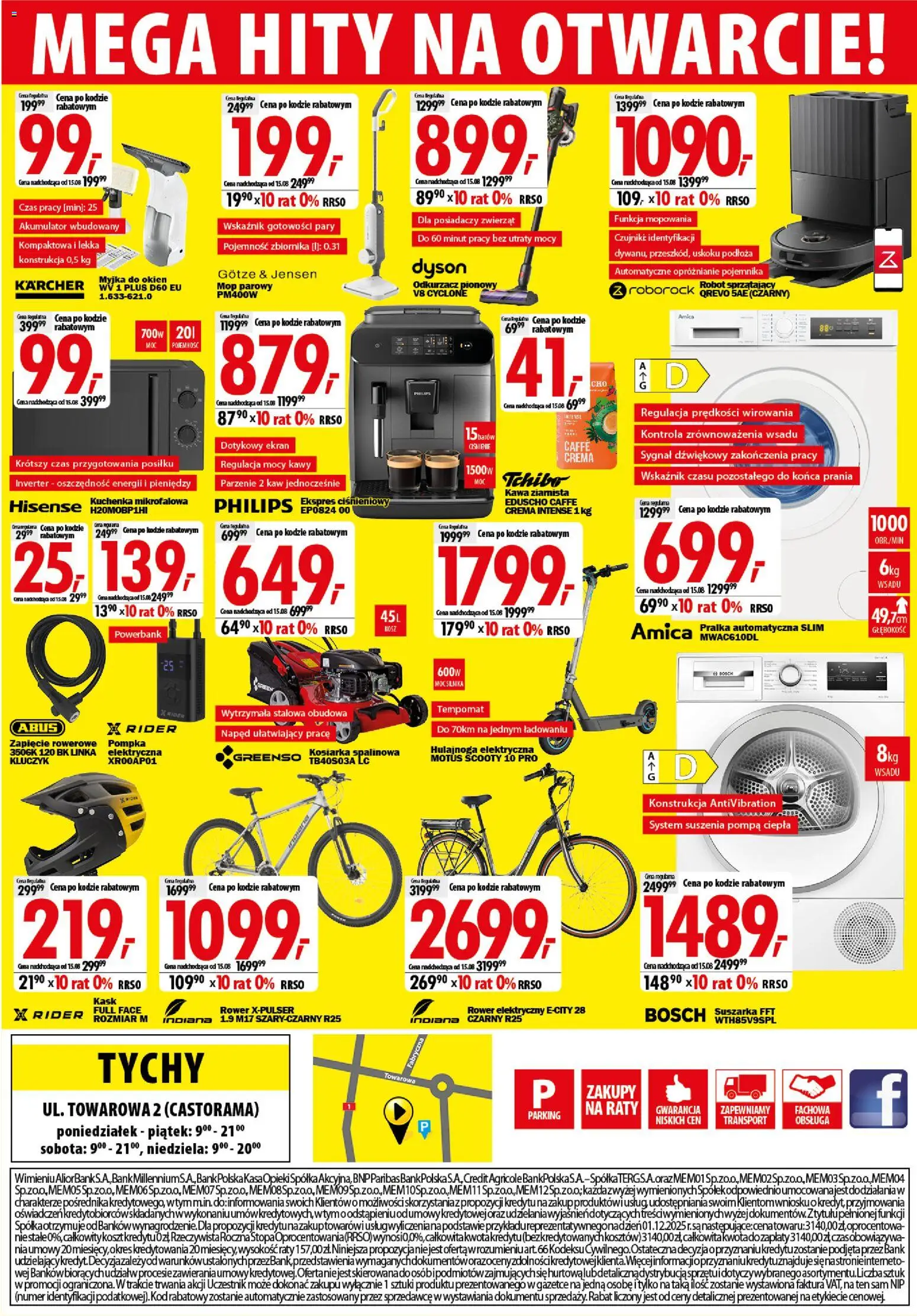 Mediaexpert promocje - Wielkie otwarcie Tychy od 06.08.2026 | Strona: 8 | Produkty: Suszarka, Odkurzacz, Odkurzacz pionowy, Pralka automatyczna