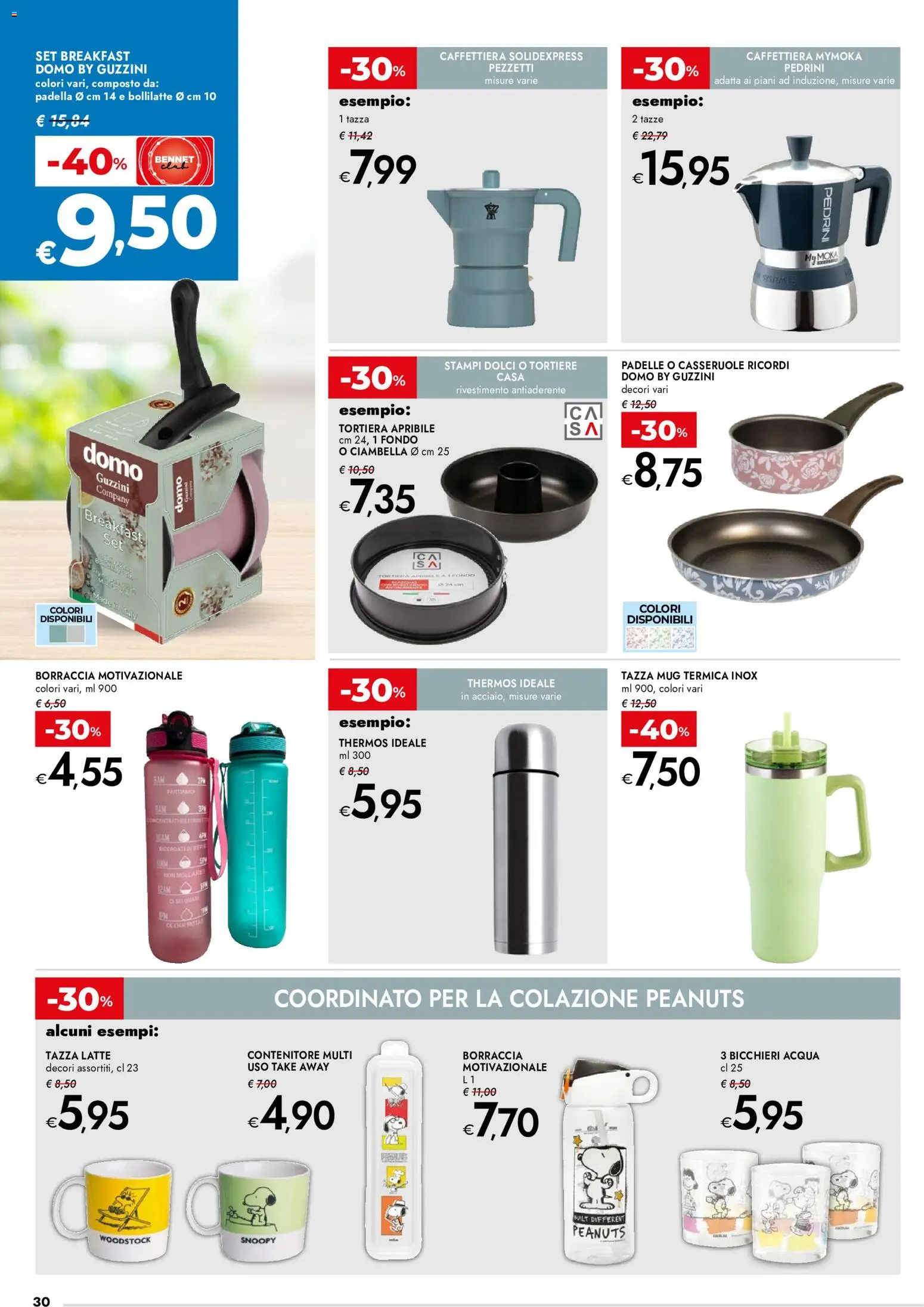 Volantino bennet del 03/09/2026 | Pagina: 30 | Prodotti: Ciambella, Caffettiera, Padella, Borraccia