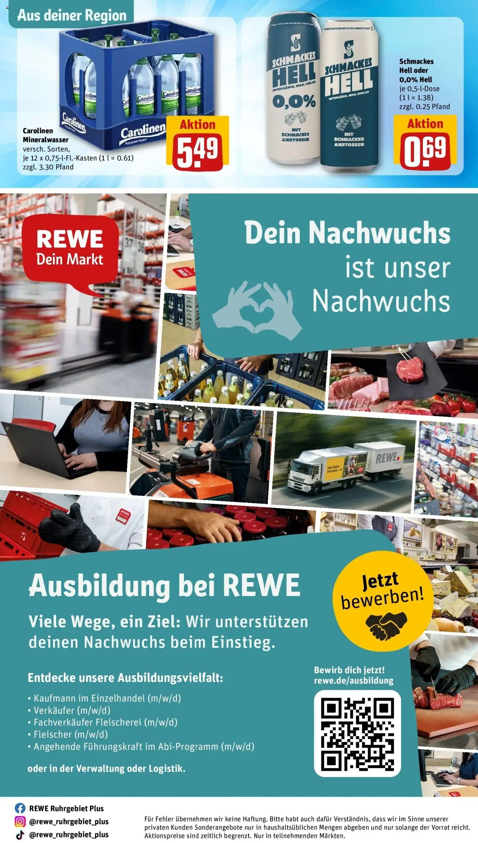 REWE Prospekt ab 19.10.2026 zum Blättern » Angebote | Seite: 33 | Produkte: Mineralwasser