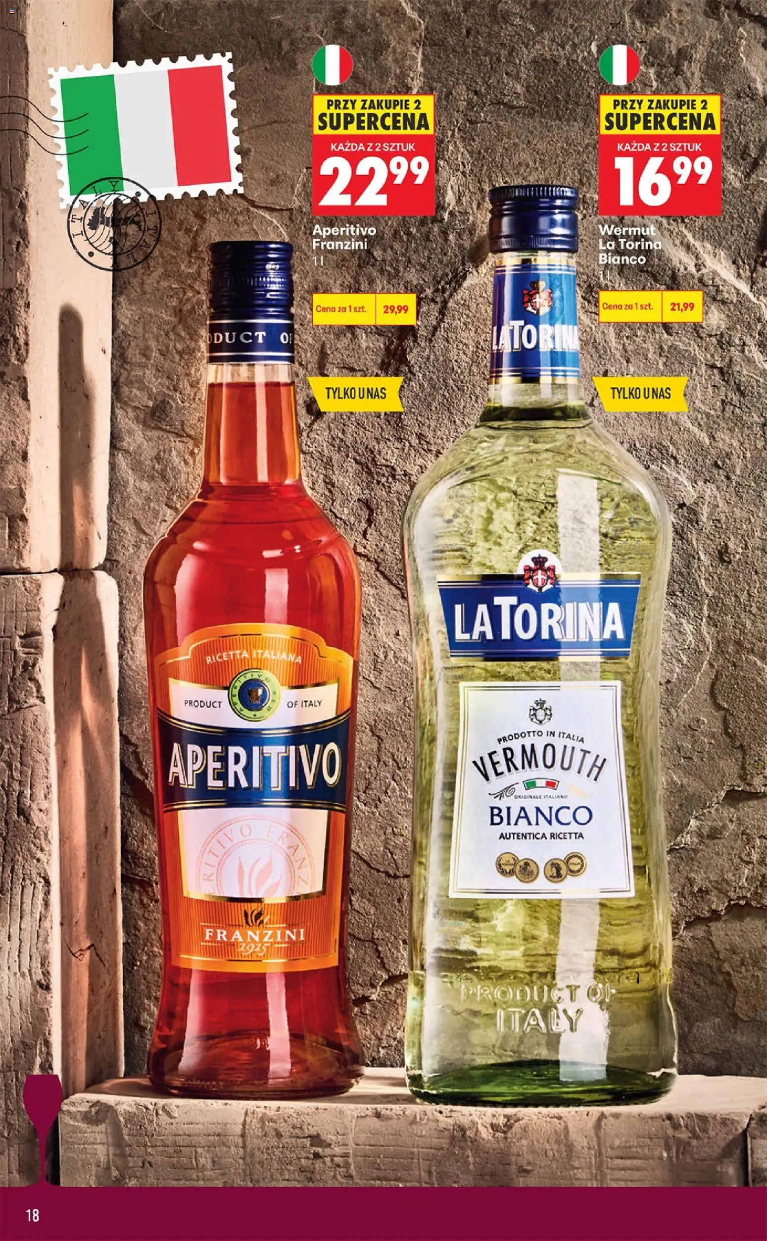 Biedronka gazetka - Czas na toast od 07.09.2026 | Strona: 18 | Produkty: Aperitif, Vermouth, Aperitivo franzini, Wermut