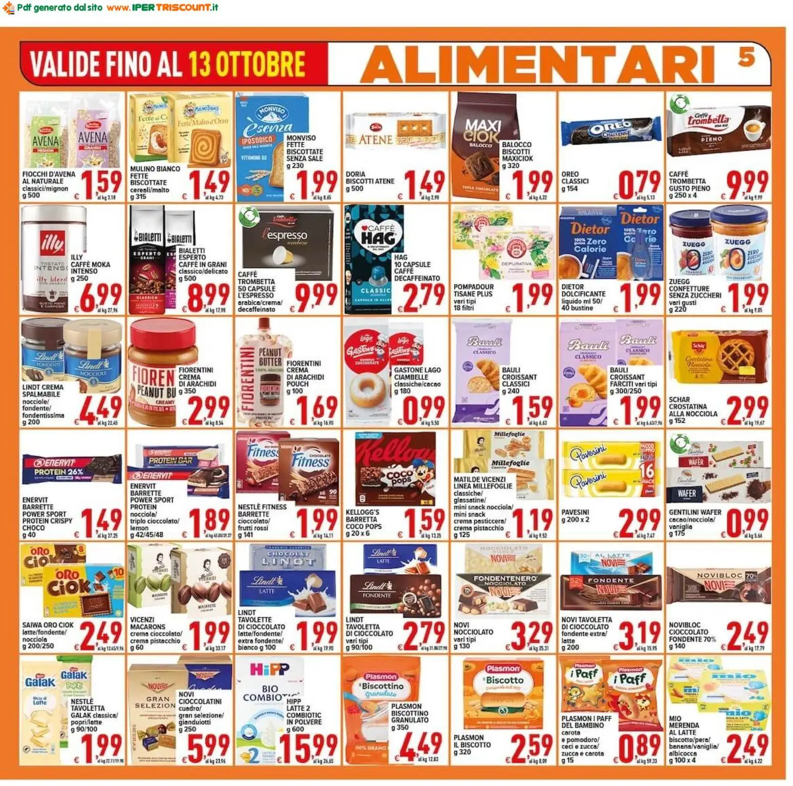 Volantino Ipertriscount del 02/10/2026 | Pagina: 5 | Prodotti: Vaniglia, Carota, Croissant, Caffè in grani