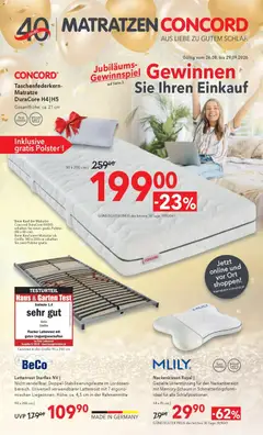 Matratzen Concord Sankt Johann in Tirol ab 26.08.2026 gültig