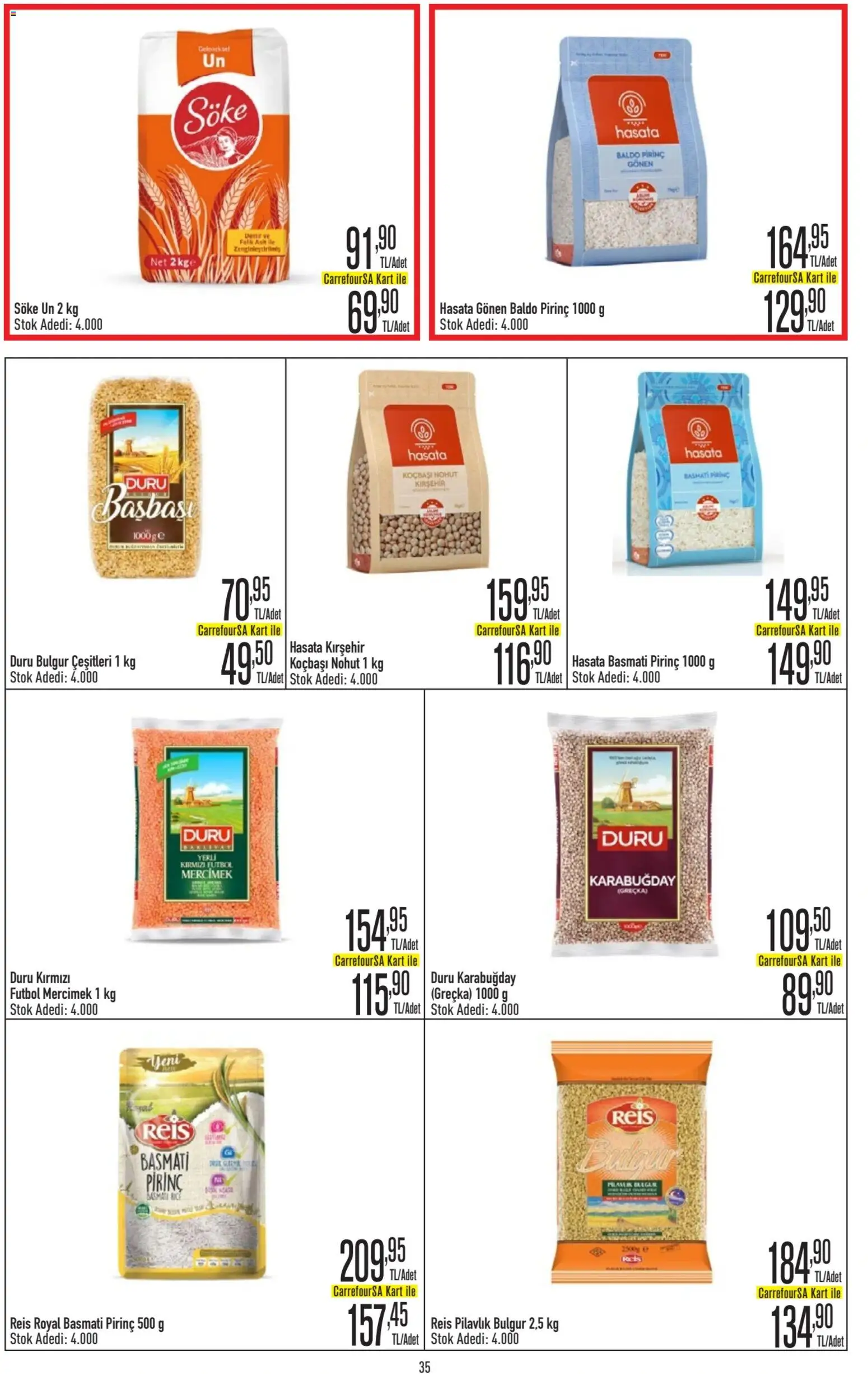 CarrefourSA Katalog - 01.06.2026 tarihinden itibaren geçerlidir | Sayfa: 35 | Ürünler: Ravioli, Pirinç