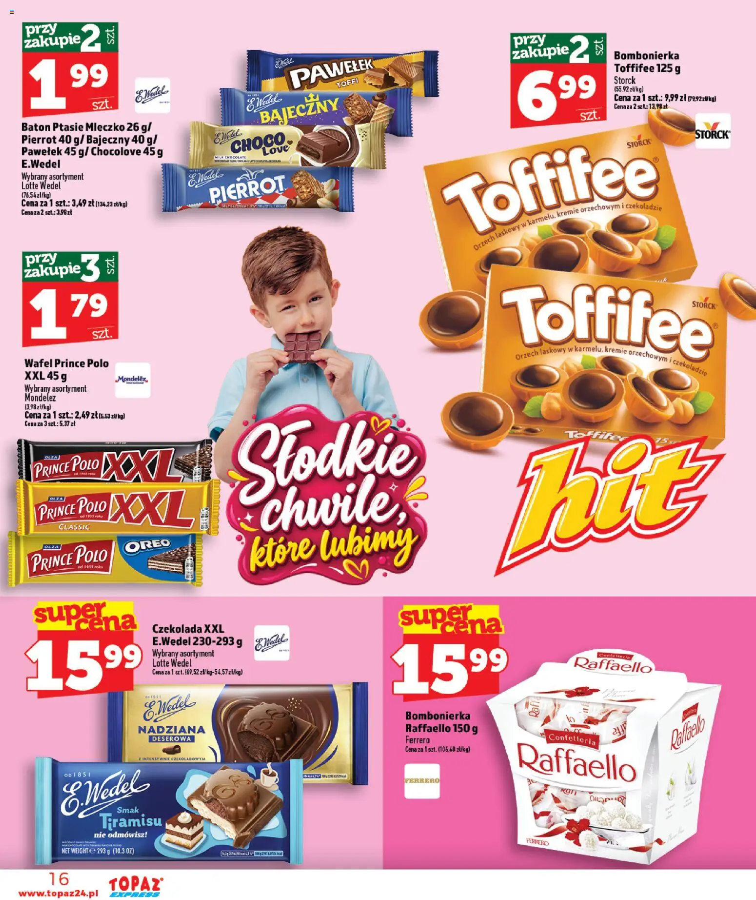 Topaz gazetka - Express od 01.10.2026 | Strona: 16 | Produkty: Raffaello, Oreo, Baton, Czekolada