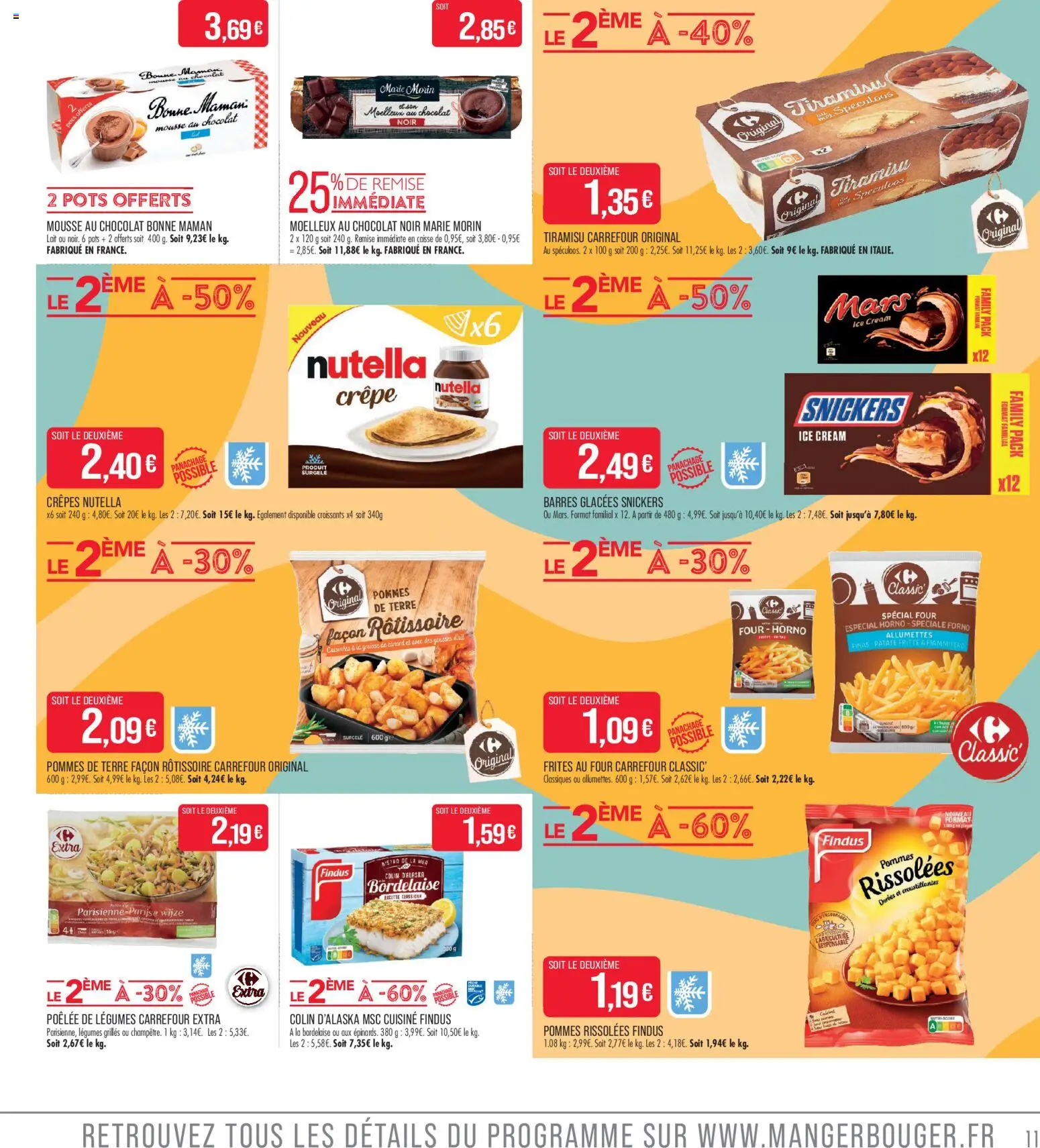 {H1} | Page: 11 | Produits: Moelleux au chocolat, Chocolat noir, Mousse, Pommes