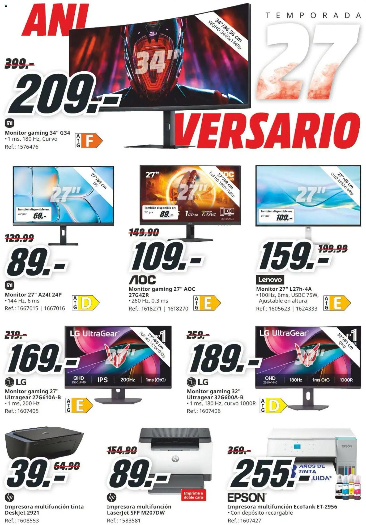 Media Markt folleto │ válido desde el 24/07/2026 | Página: 21 | Productos: Monitor, Impresora