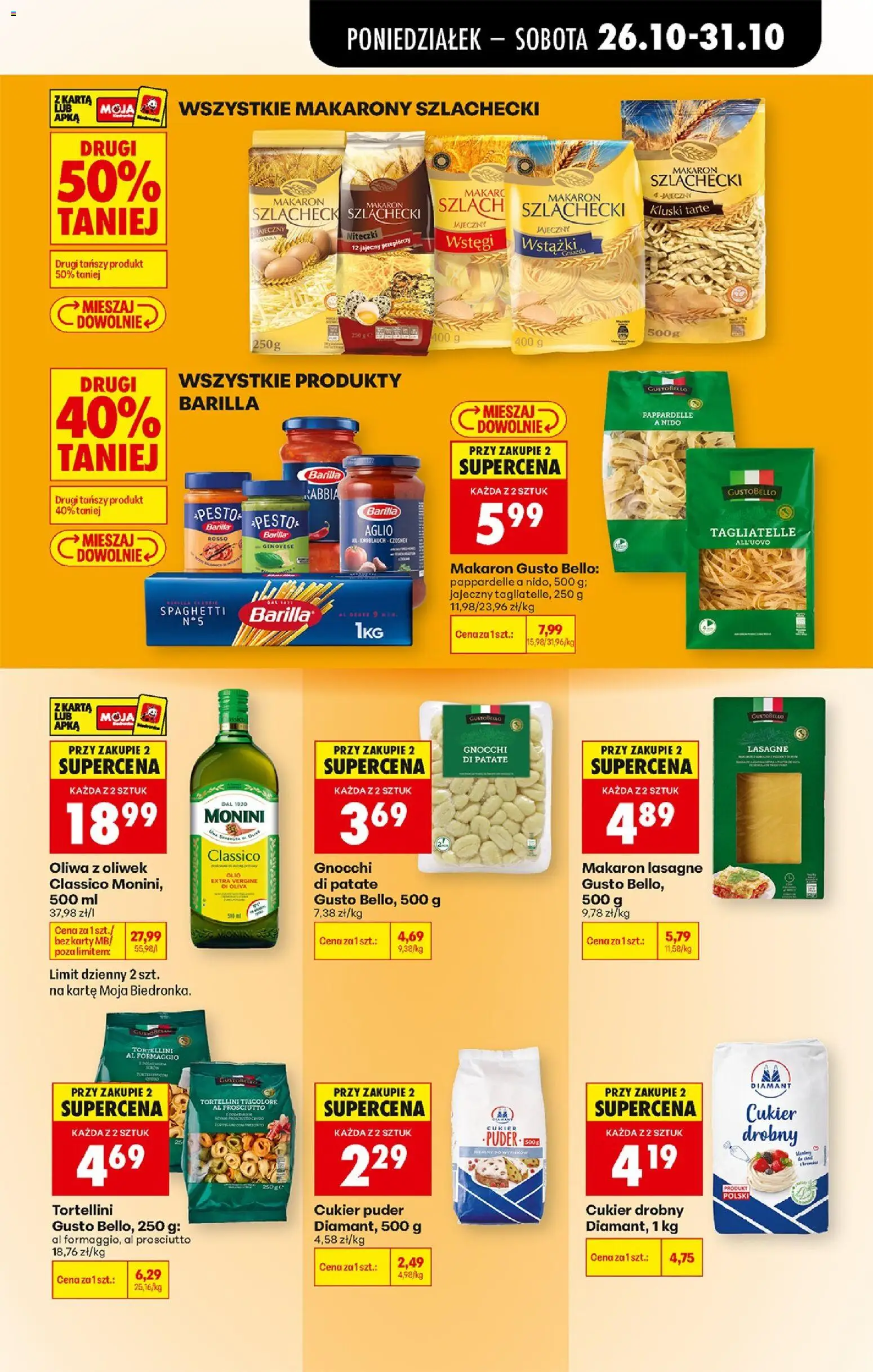 Biedronka Polsko leták - Codziennie niskie ceny od 26.10.2026 | Strana: 61 | Produkty: Prosciutto, Tortellini, Gnocchi, Makarony