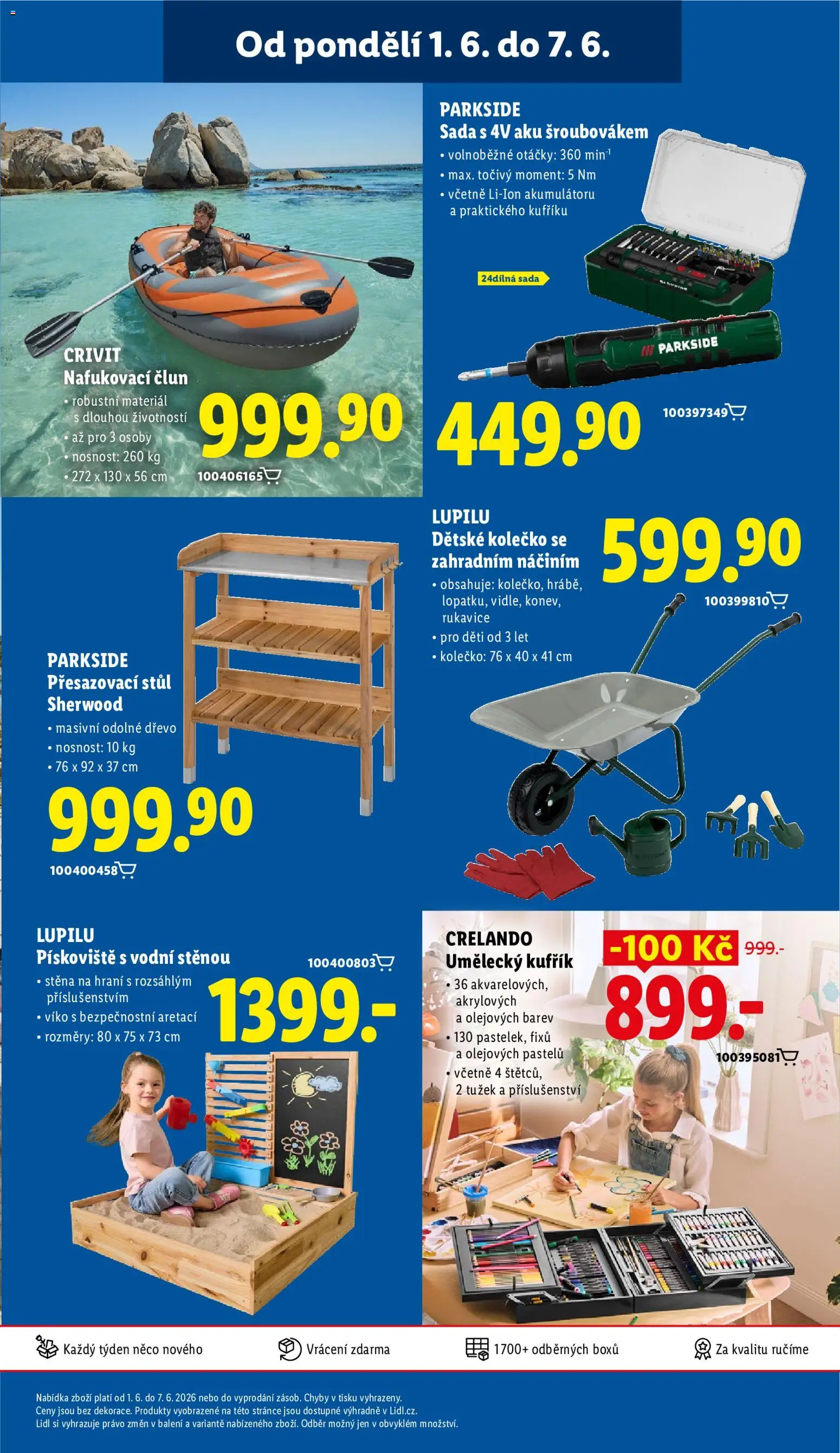Lidl leták od 04.06.2026 | Strana: 47 | Produkty: Kufřík, Parkside, Pískoviště, Stůl