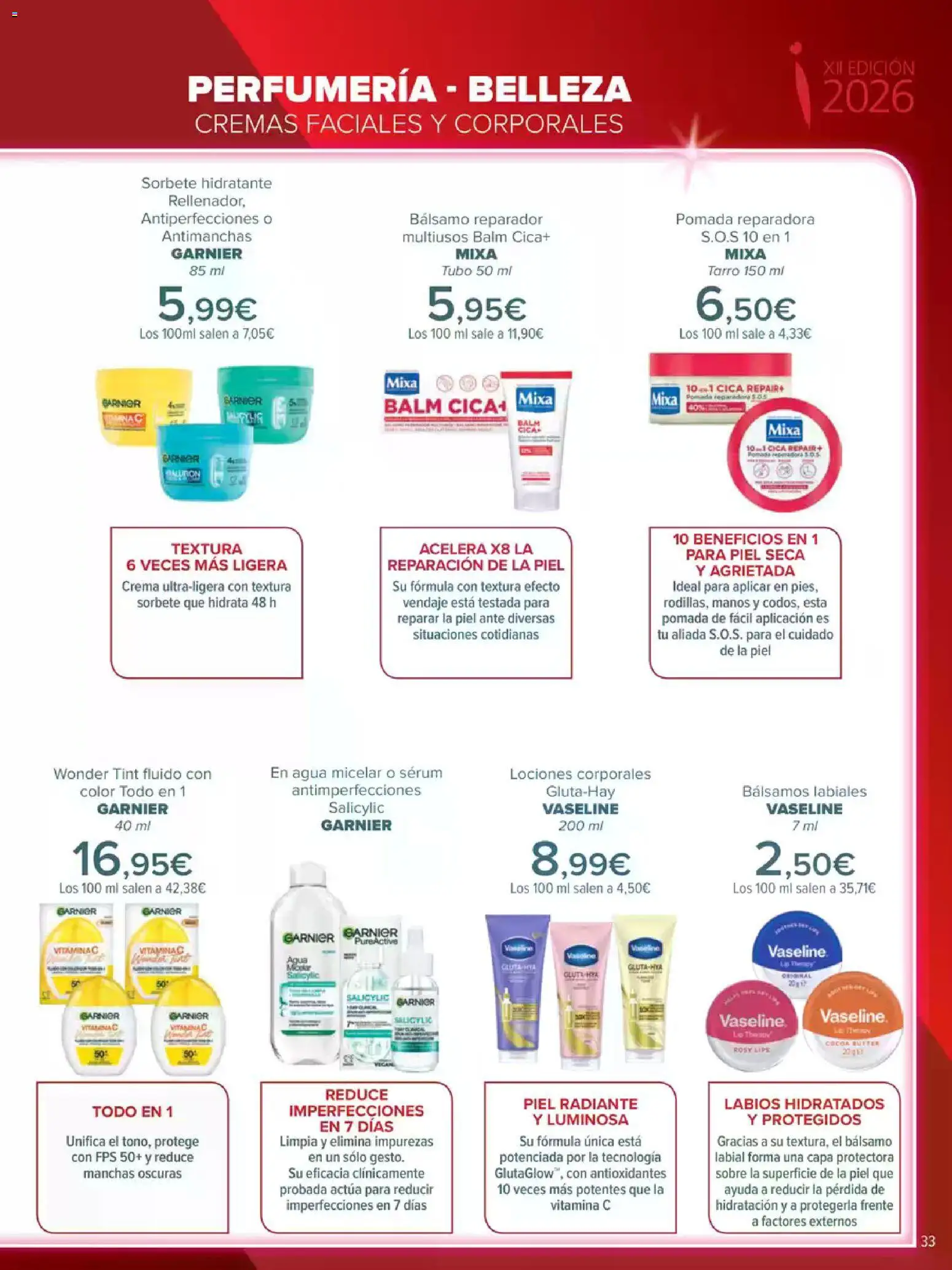 Carrefour Innovación │ válido desde el 05.05.2026 | Página: 33 | Productos: Agua micelar, Sérum, Crema