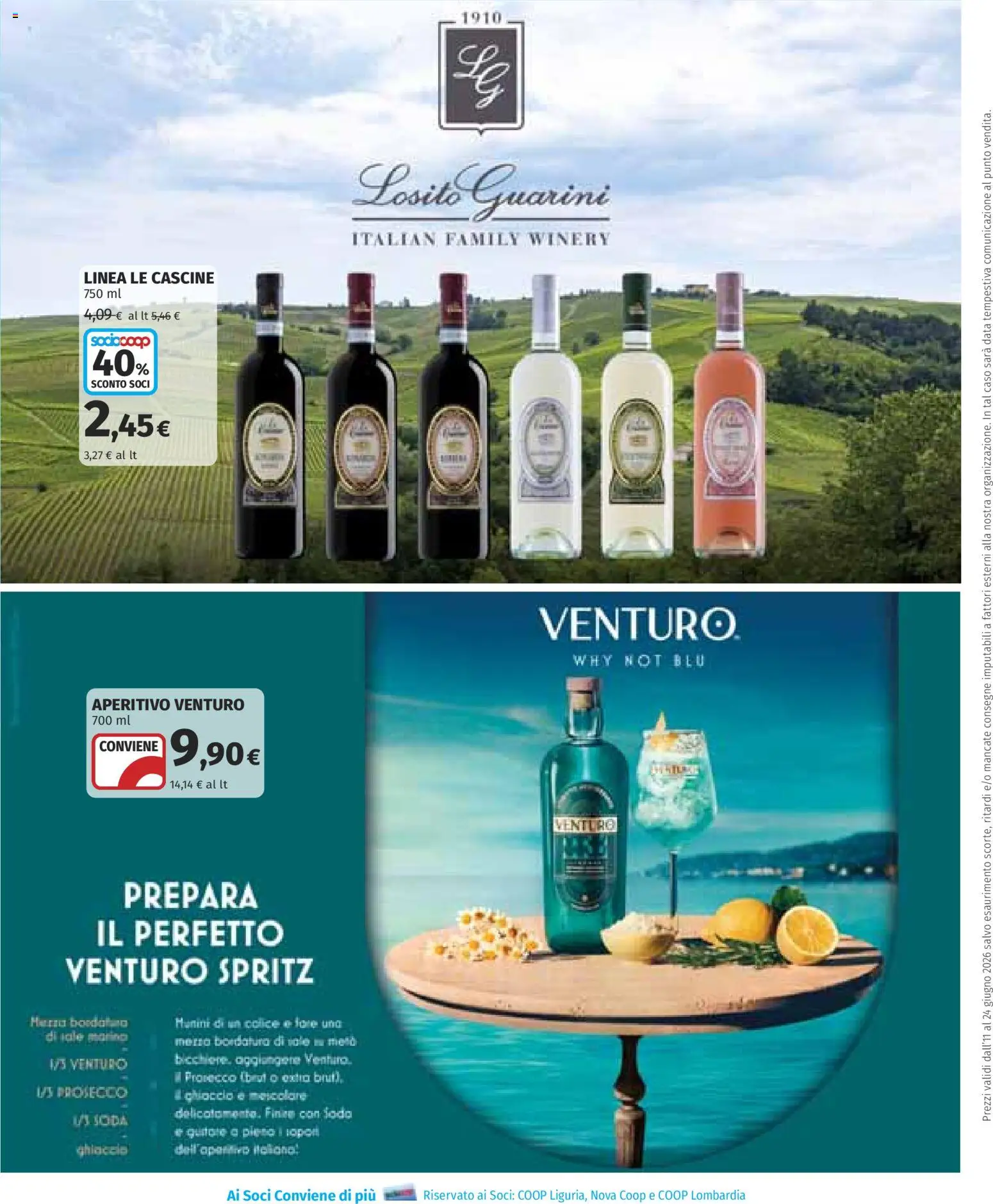 Volantino COOP del 11.06.2026 | Pagina: 36 | Prodotti: Prosecco, Sale, Aperitivo