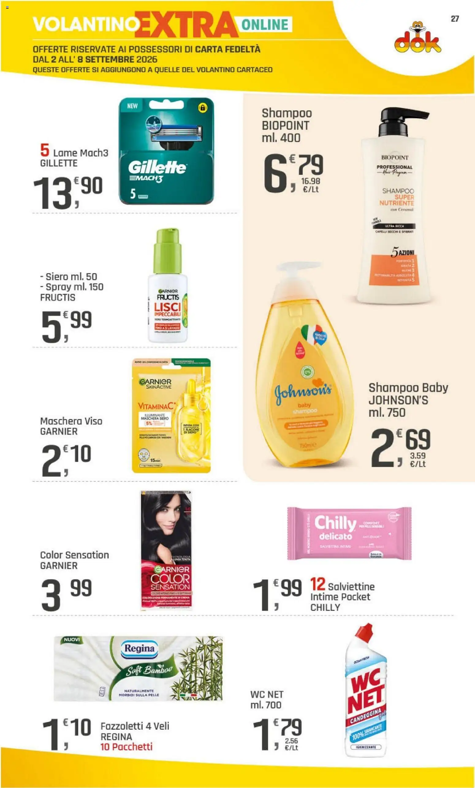 Volantino DOK del 02/09/2026 | Pagina: 27 | Prodotti: Illuminante, Maschera, Maschera viso, Candeggina