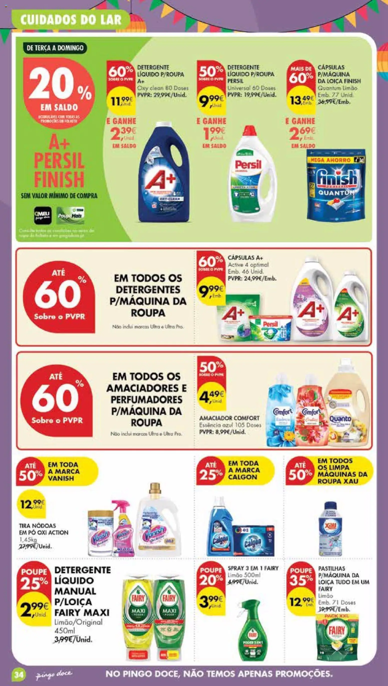 Pingo Doce Poupe Esta Semana Madeira │ válido de 09.06.2026 | Página: 34 | Produtos: Pó, Detergente, Persil