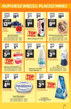 Pogląd oferty "Auchan gazetka - ATAC Hiper Discount" - ważna od 21.05.2026 | Strona: 3 | Produkty: Kiełbasa, Ser, Śmietana, Skyr