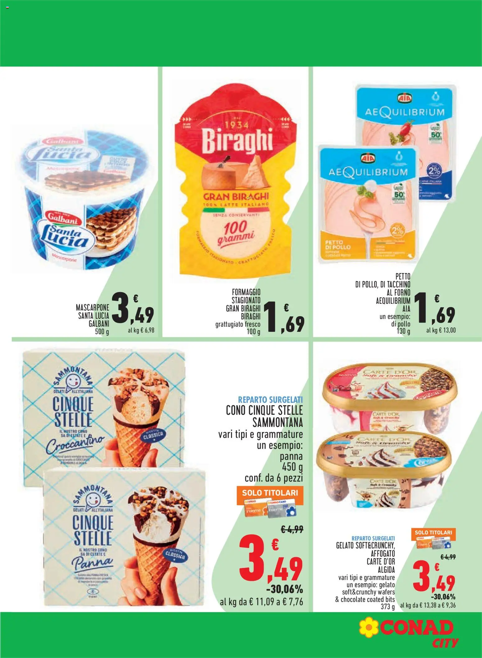 Volantino Conad del 23/07/2026 | Pagina: 3 | Prodotti: Pollo, Formaggio, Forno, Mascarpone