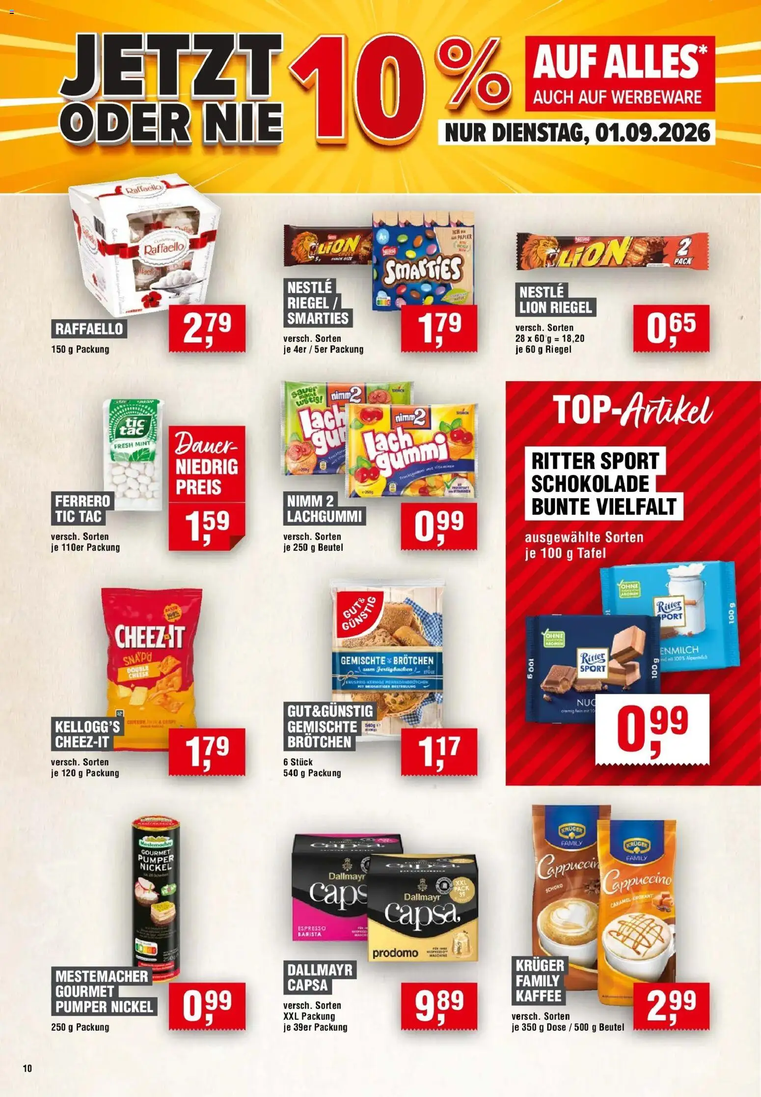 Edeka Prospekt Naumburg (Saale) (ab 27.08.2026) » Angebote Online | Seite: 10 | Produkte: Raffaello, Kaffee, Schokolade, Ritter sport