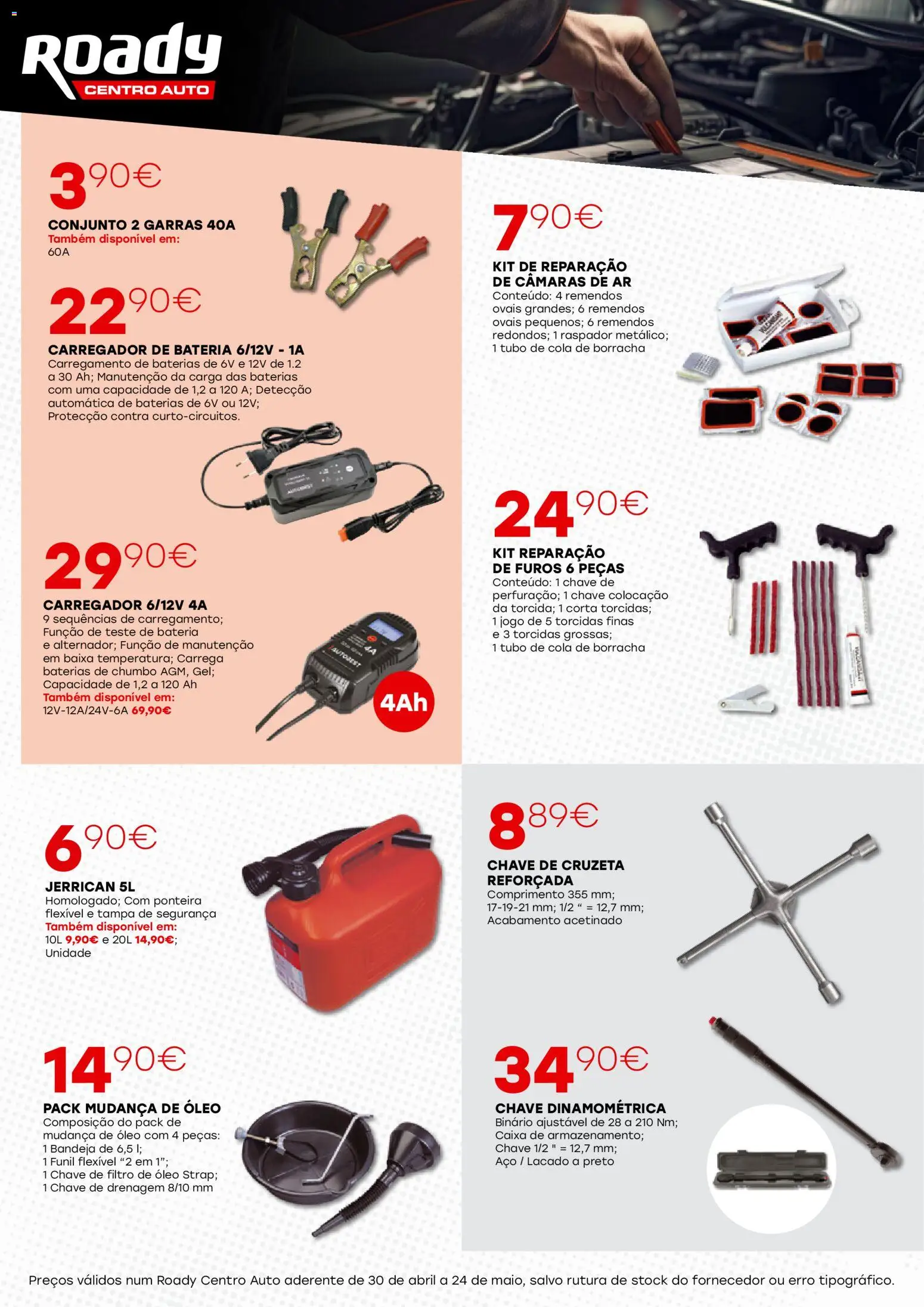 Roady Folheto Especial │ válido de 30.04.2026 | Página: 2 | Produtos: Bandeja, Chave dinamométrica, Bateria, Óleo