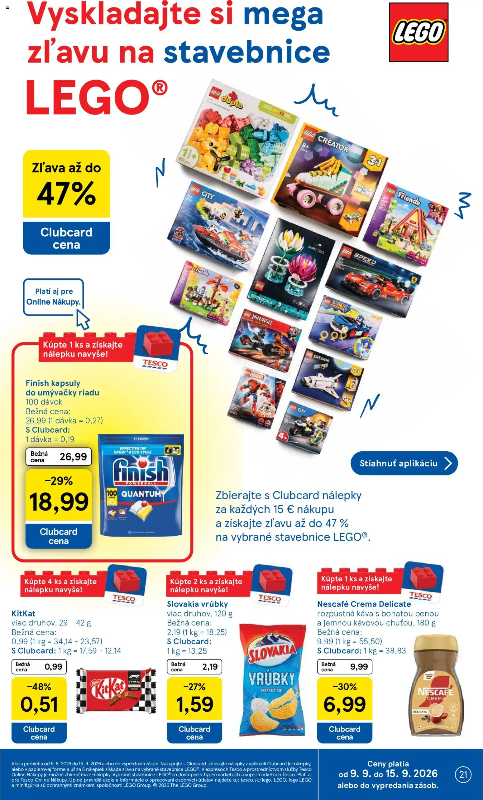 Nové Tesco akcie – leták je platný od 09.09.2026 | Strana: 21