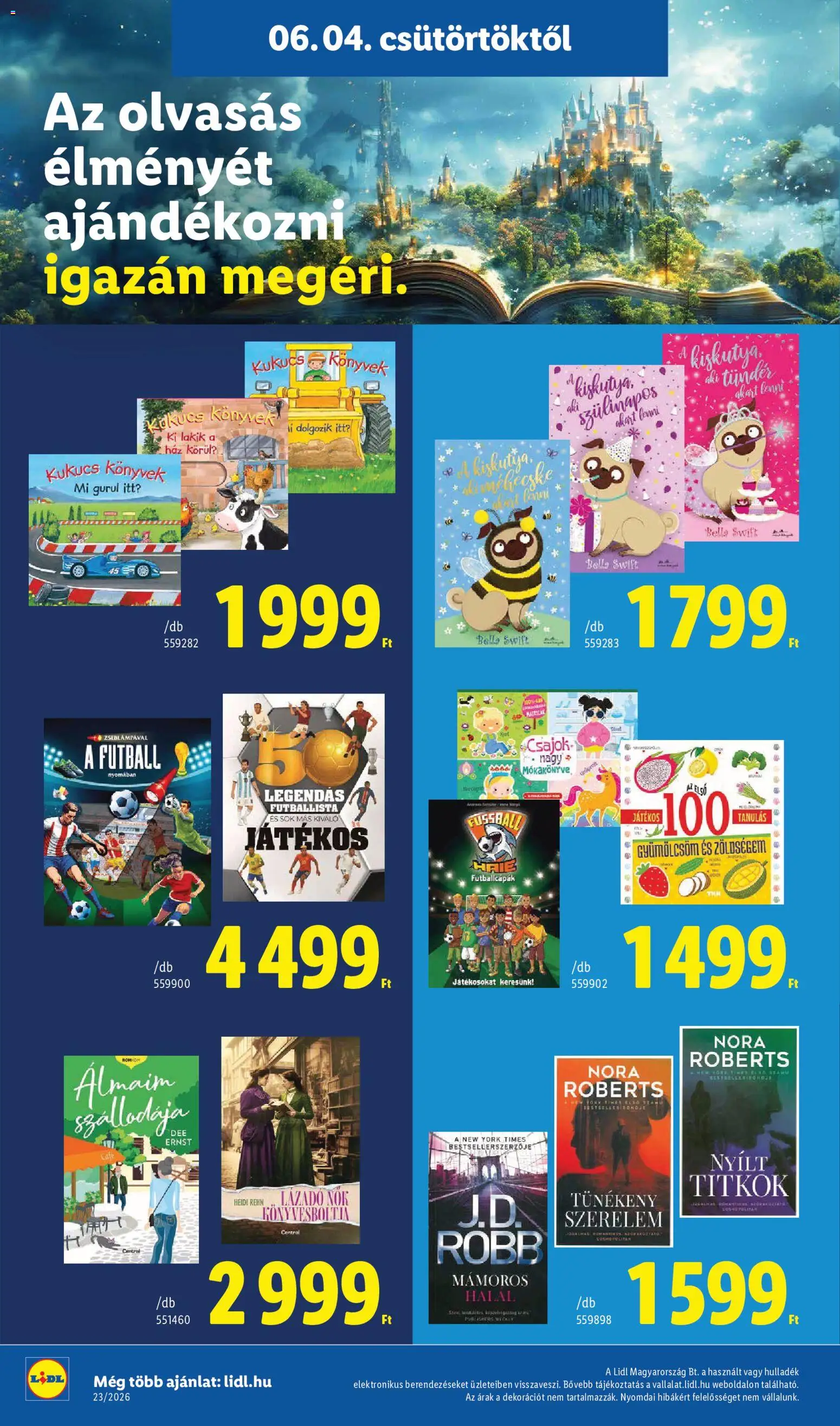 Lidl akciós ujság - amely érvényes a következő dátumtól: 04.06.2026 | Oldal: 12 | Termékek: Könyvek