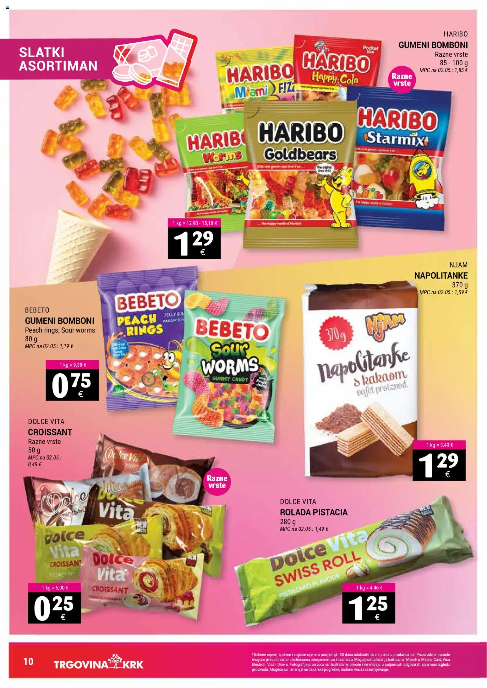 Trgovina Krk katalog | vrijedi od 02.05.2026 | Stranica: 10 | Proizvodi: Bomboni, Napolitanke