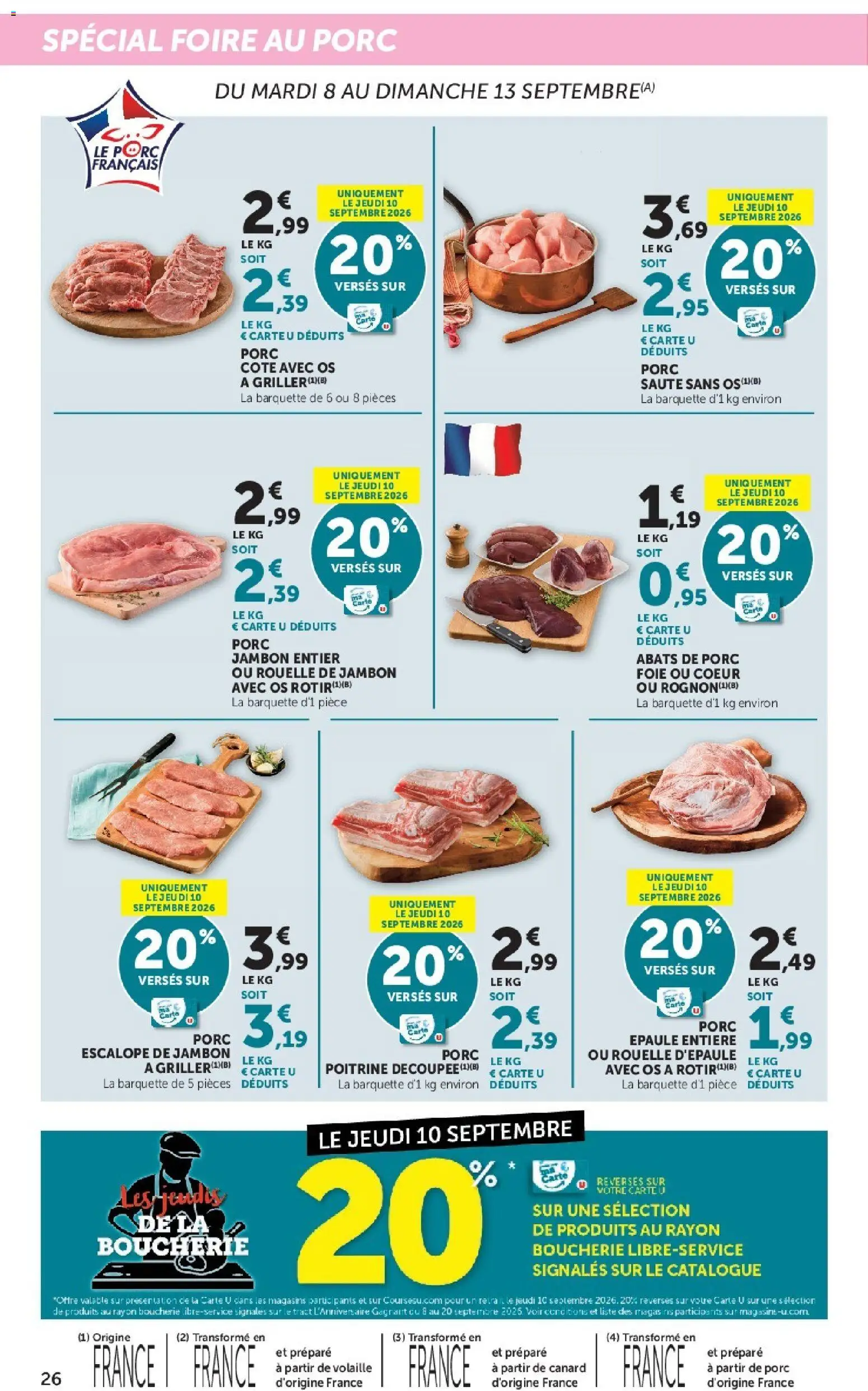 {H1} | Page: 26 | Produits: Jambon entier, Jambon, Foie, Foire au porc